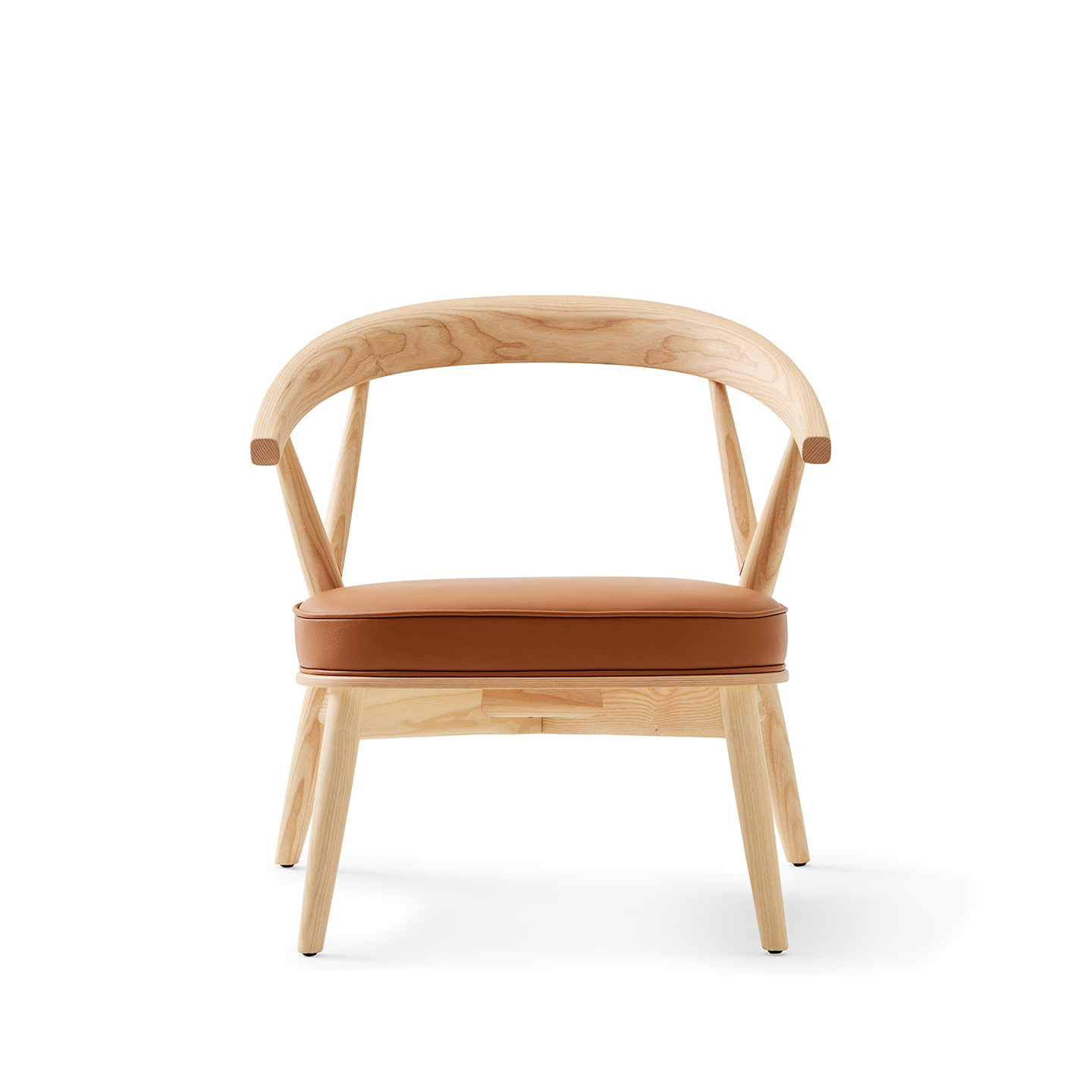 White sweep photography of Cappellini's Newood Light Chair and Stool 