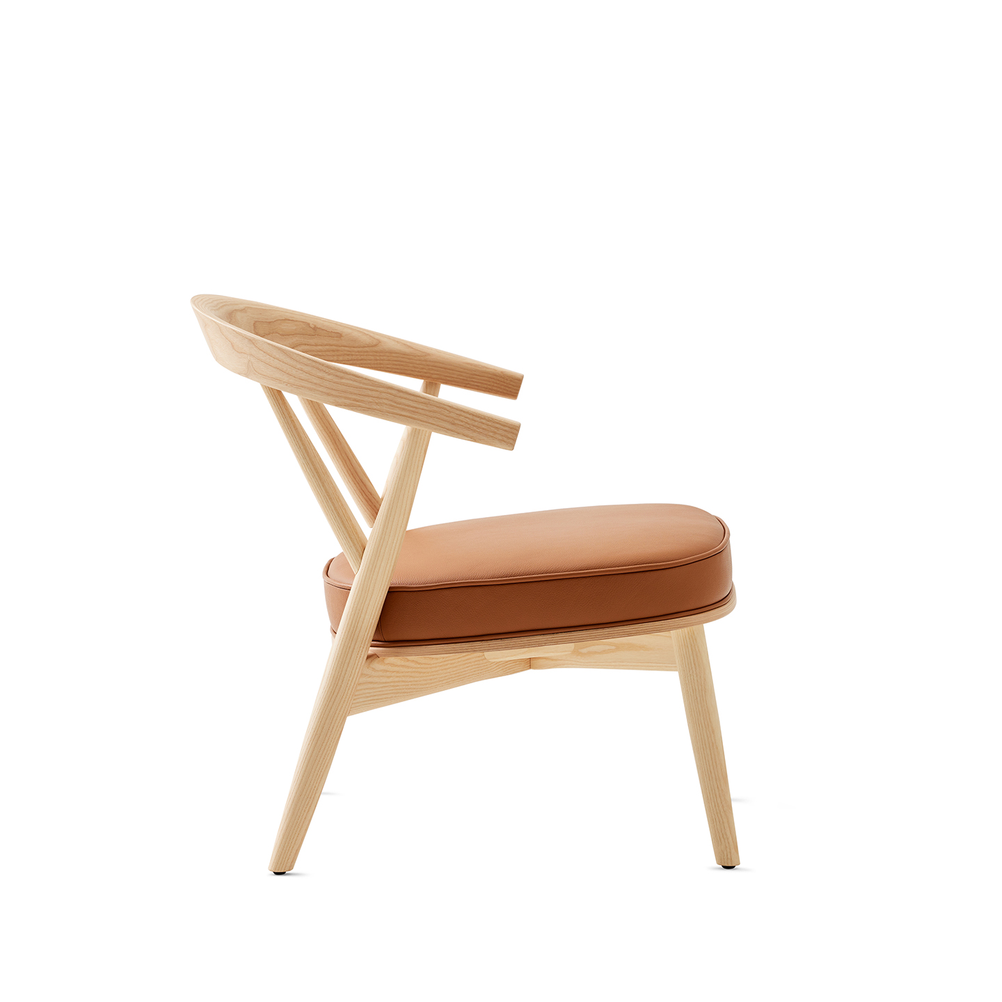 White sweep photography of Cappellini's Newood Light Chair and Stool 
