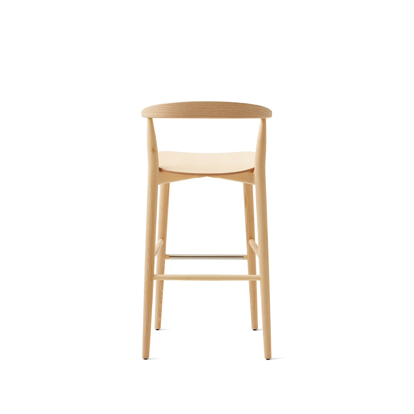 White sweep photography of Cappellini's Newood Light Chair and Stool 