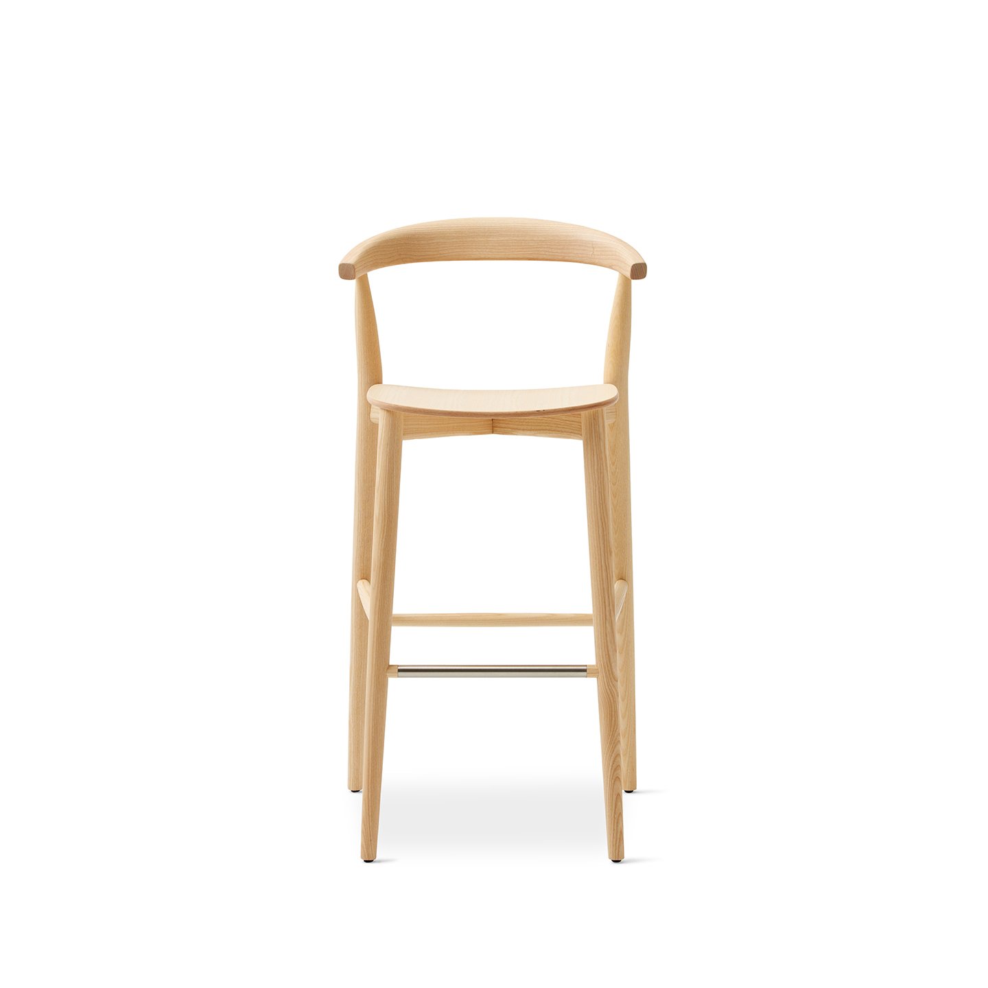 White sweep photography of Cappellini's Newood Light Chair and Stool 