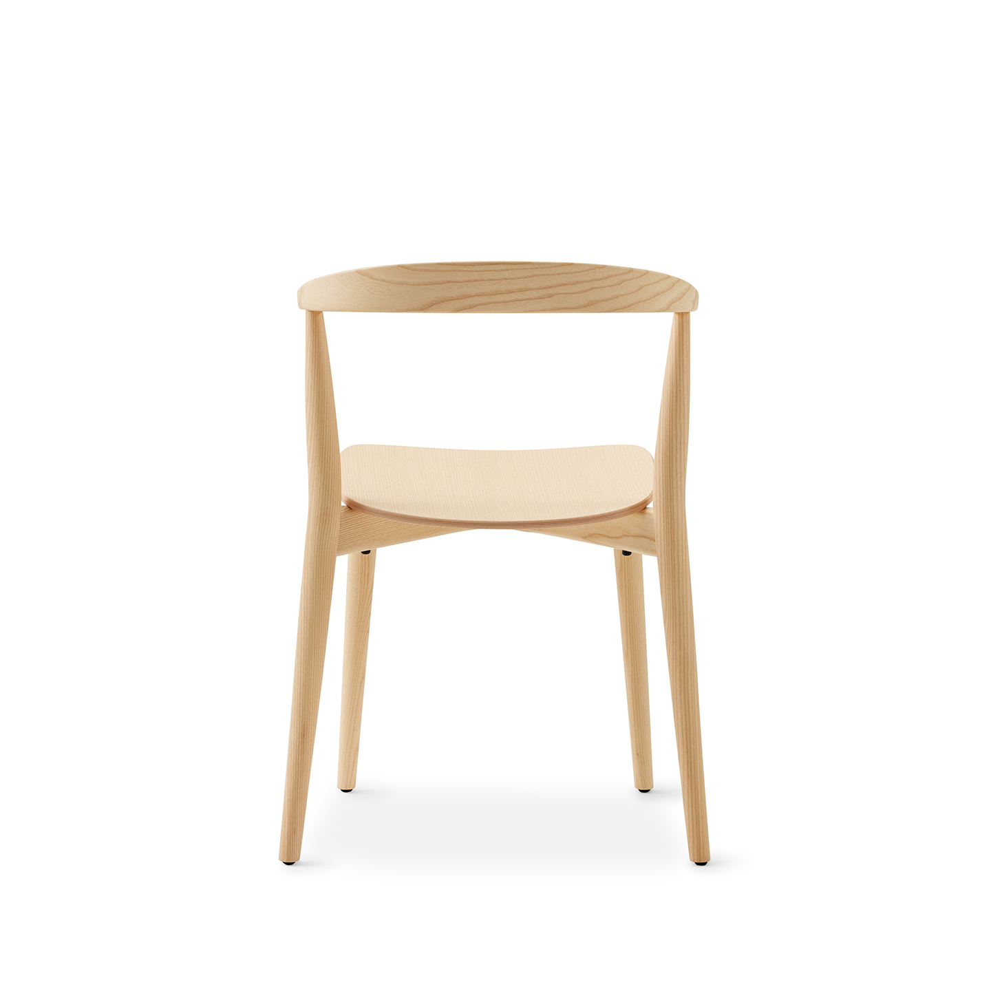 White sweep photography of Cappellini's Newood Light Chair and Stool 