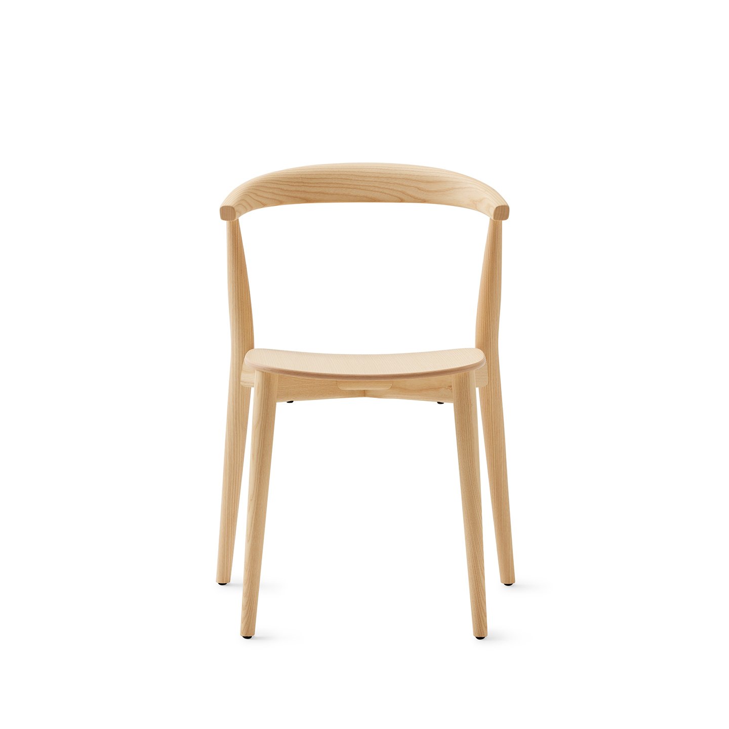 White sweep photography of Cappellini's Newood Light Chair and Stool 