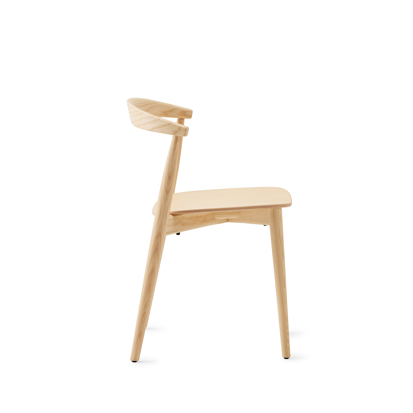 White sweep photography of Cappellini's Newood Light Chair and Stool 