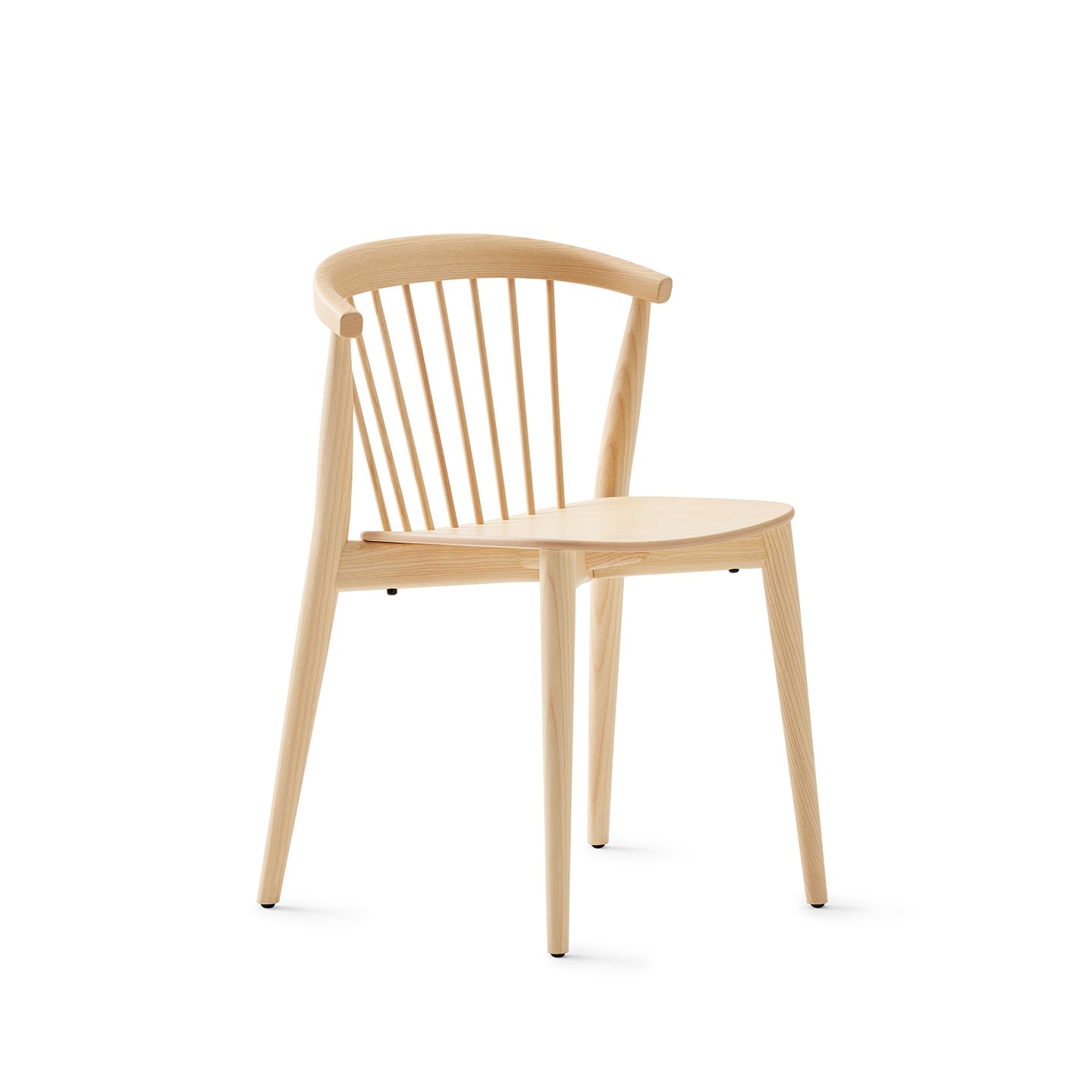 White sweep photography of Cappellini's Newood Guest Chair and High Stool 