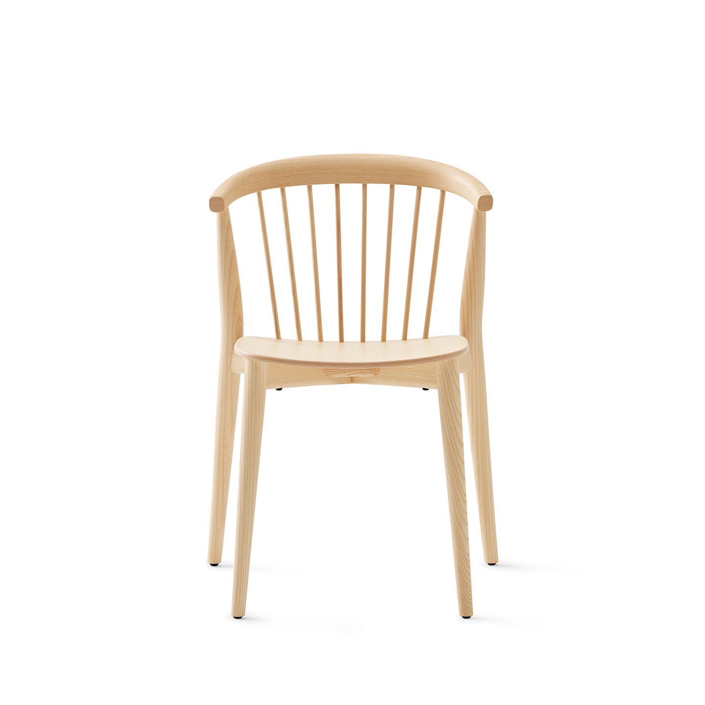 White sweep photography of Cappellini's Newood Guest Chair and High Stool 