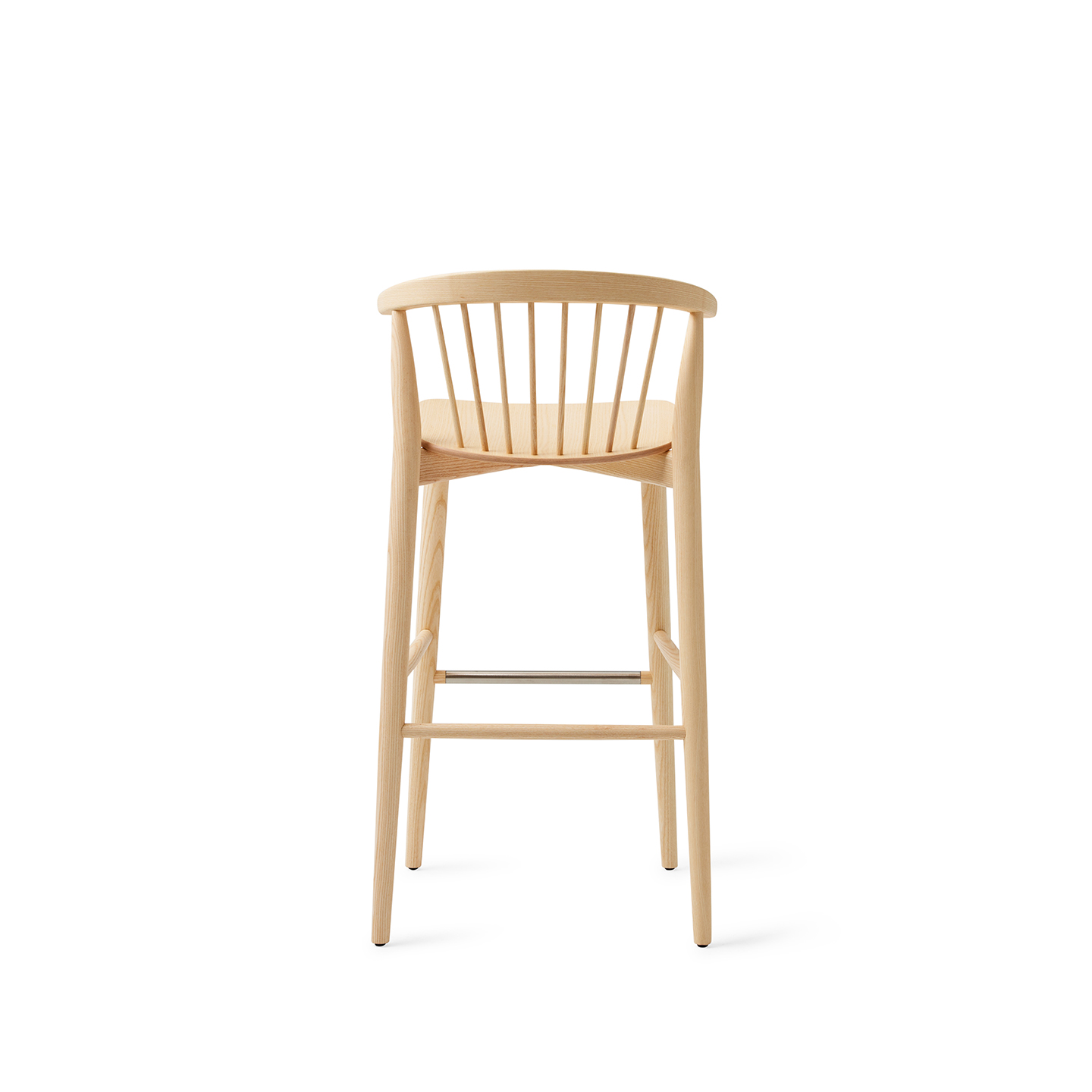 White sweep photography of Cappellini's Newood Guest Chair and High Stool 