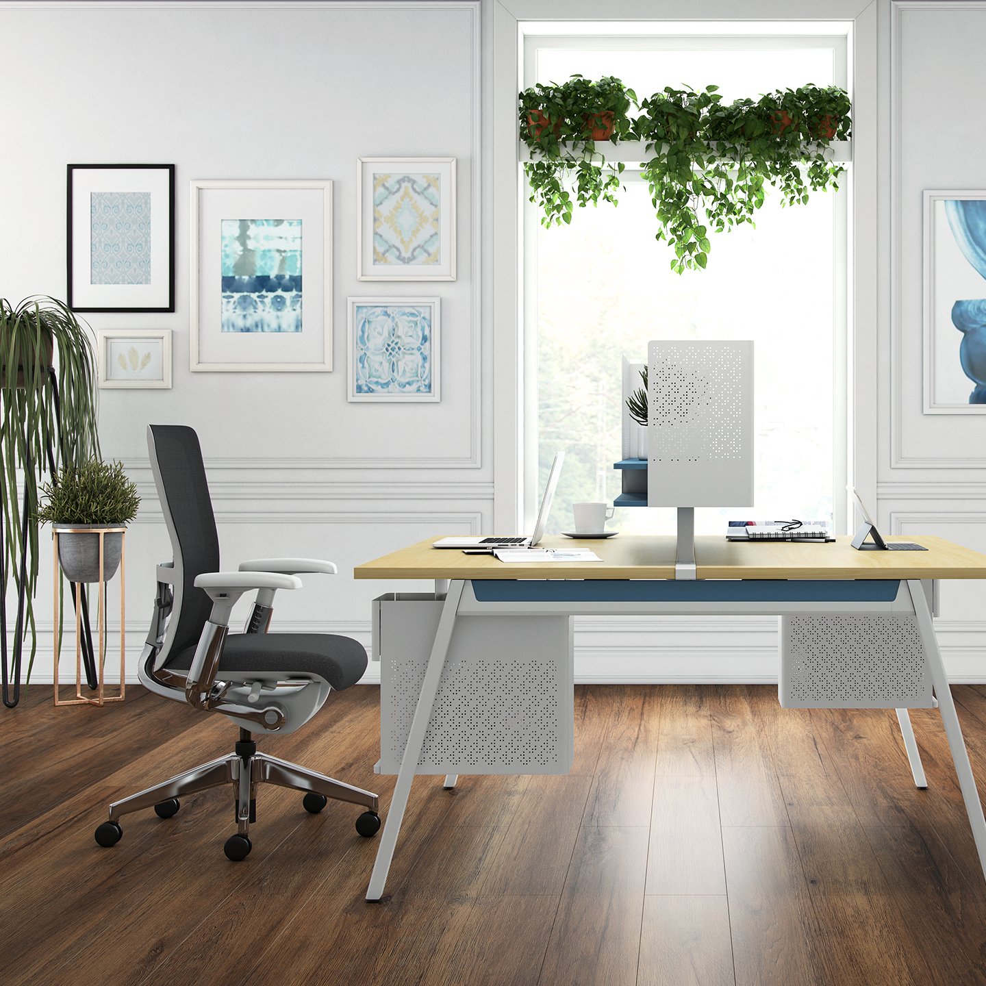 Active Components in home private office with Zody chair