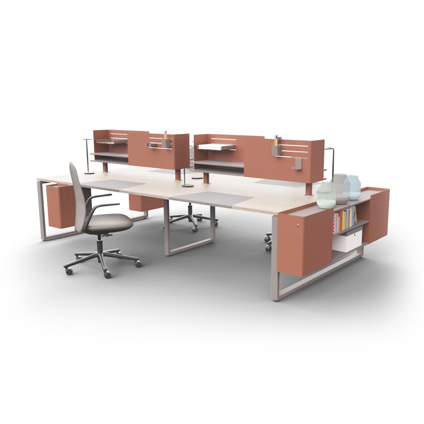 Active Components with two individual works stations