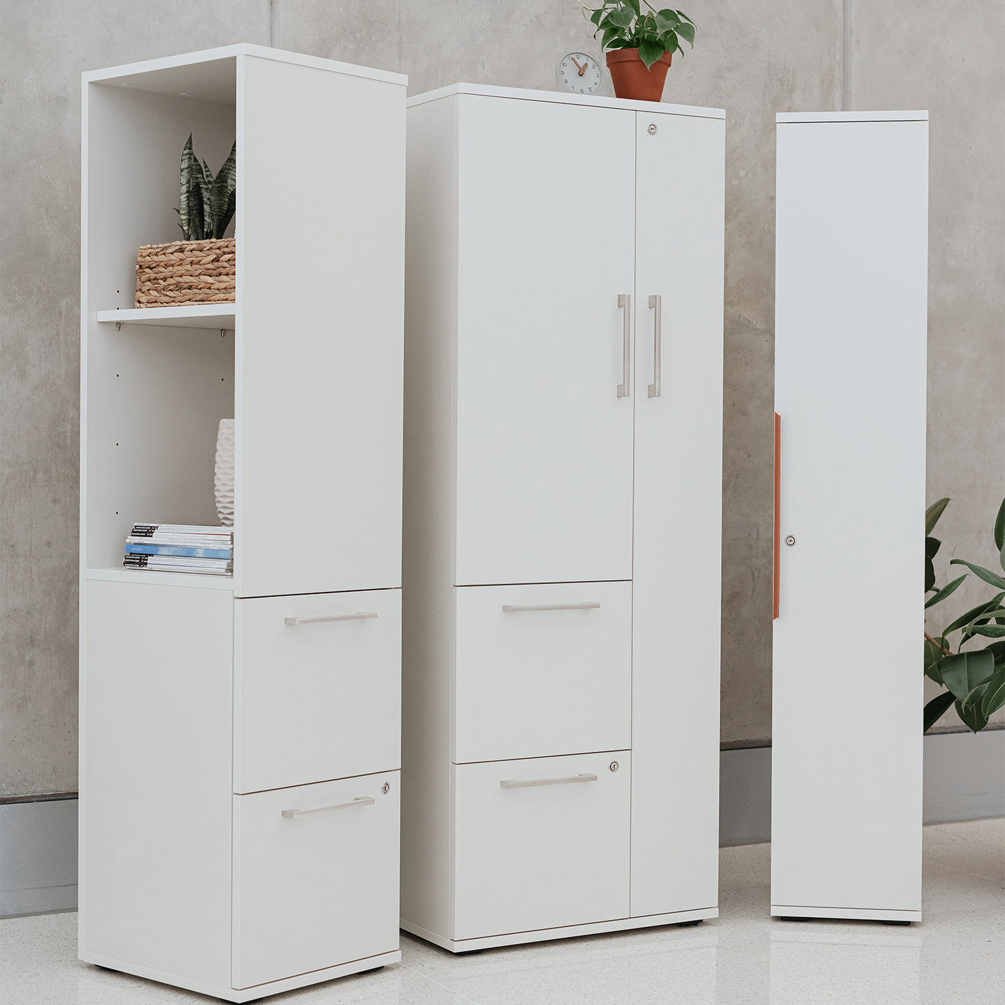 Cabinet top storage haworth