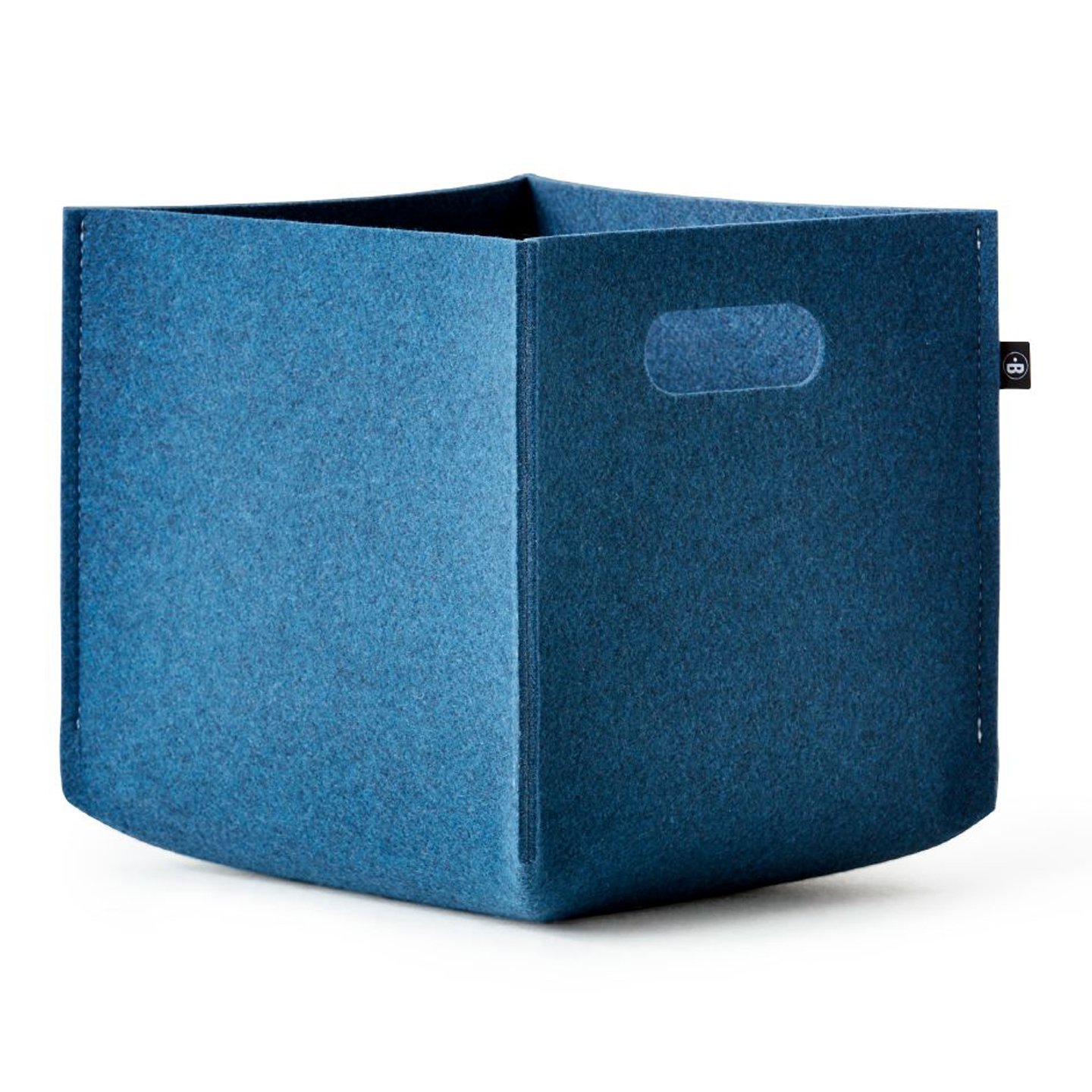 Felt blue Buzzibox with handle slot