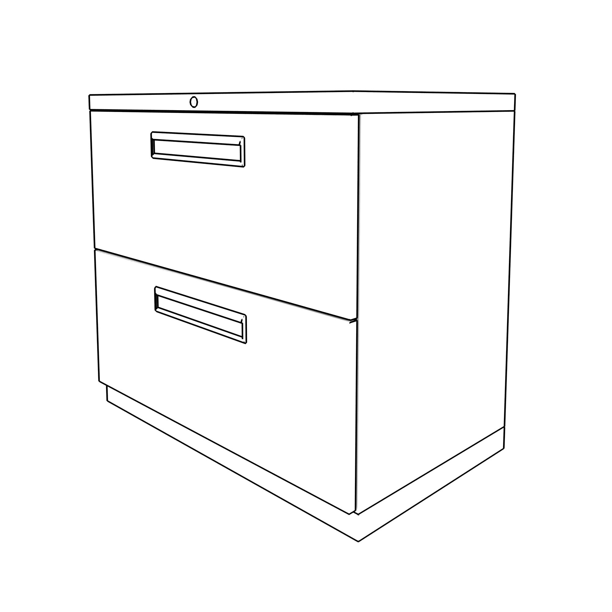 Haworth lateral top file cabinet