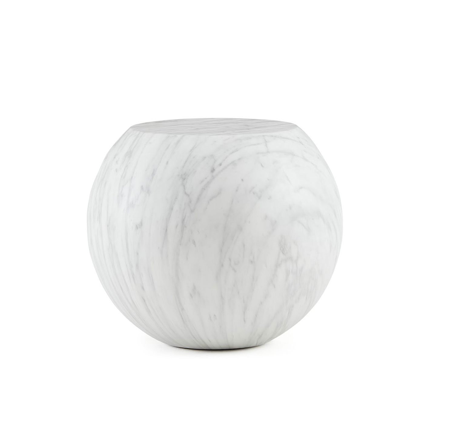 haworth bong side table in white marble
