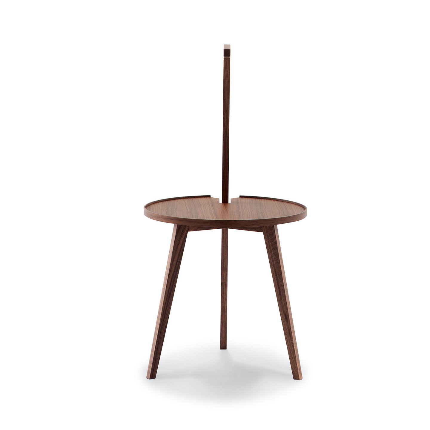 Haworth Cicognino Table Tripod circular top American walnut wood