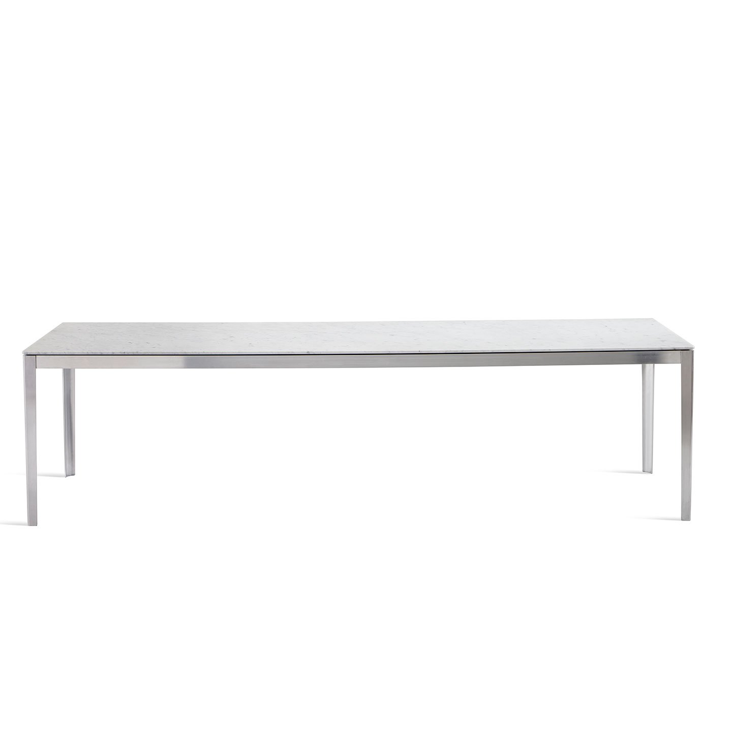 Haworth Cotone table 4 metal legs with solid surface top.
