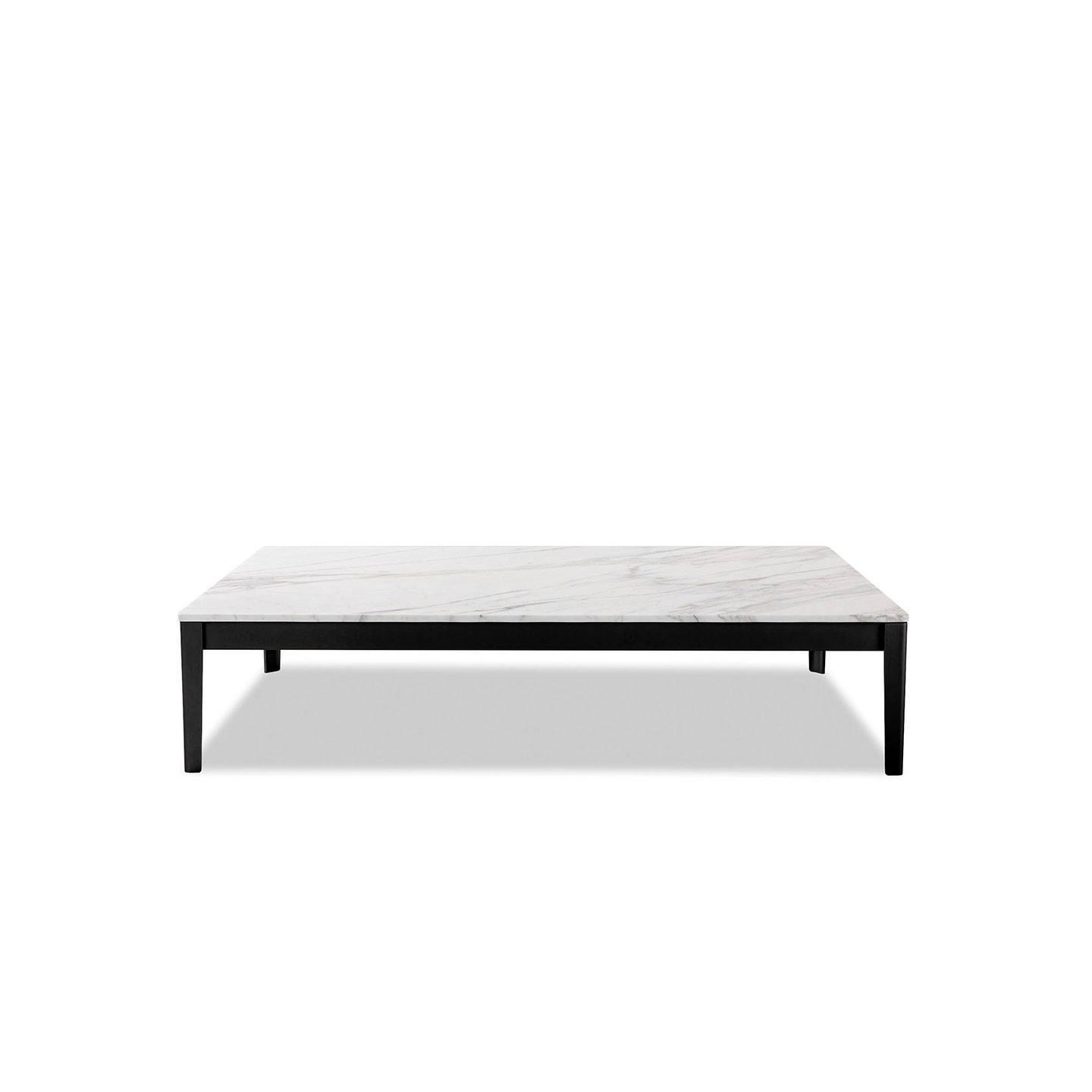 Haworth Cotone table 4 legged in white carrara marble solid surface color