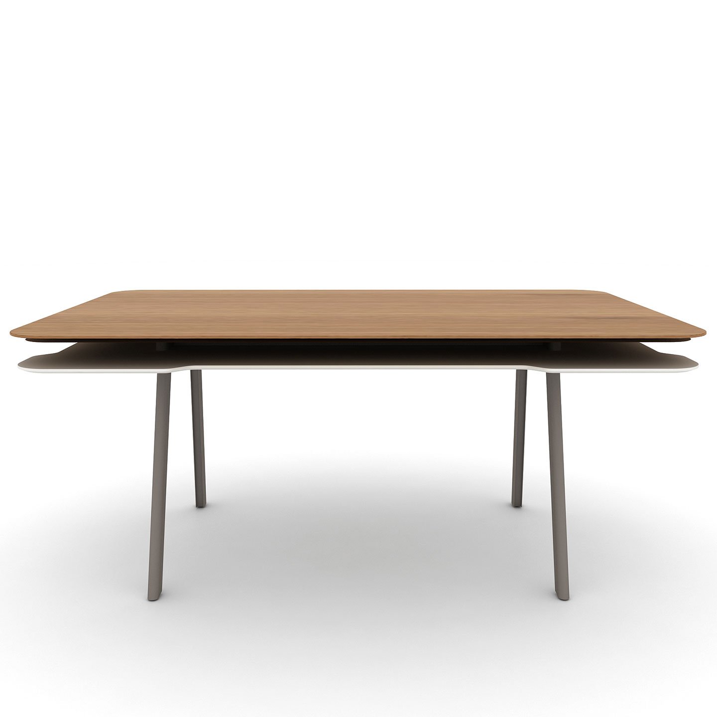 Haworth Immerse table with 4 legs and rectangular top 