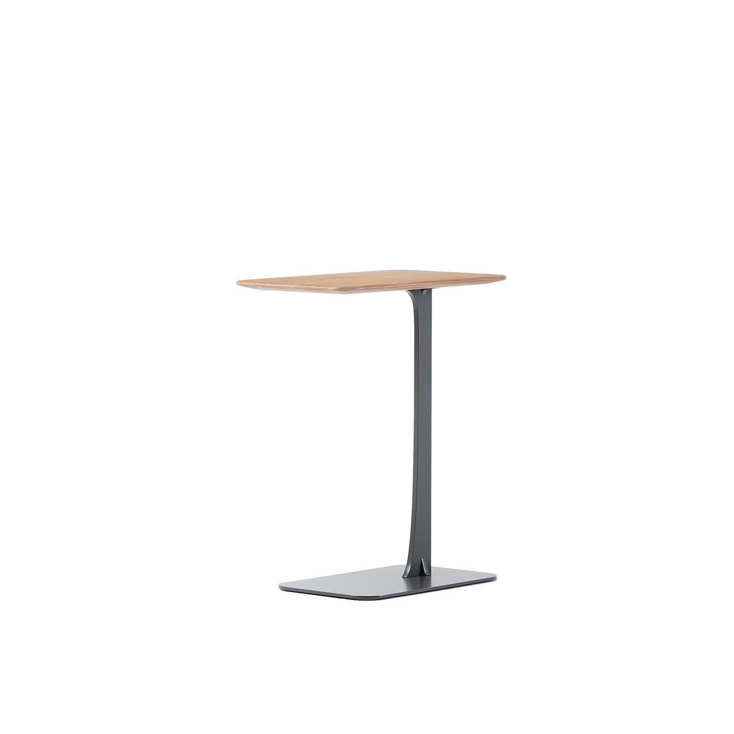 Haworth Larkin Table with white oak hardwood top and black base