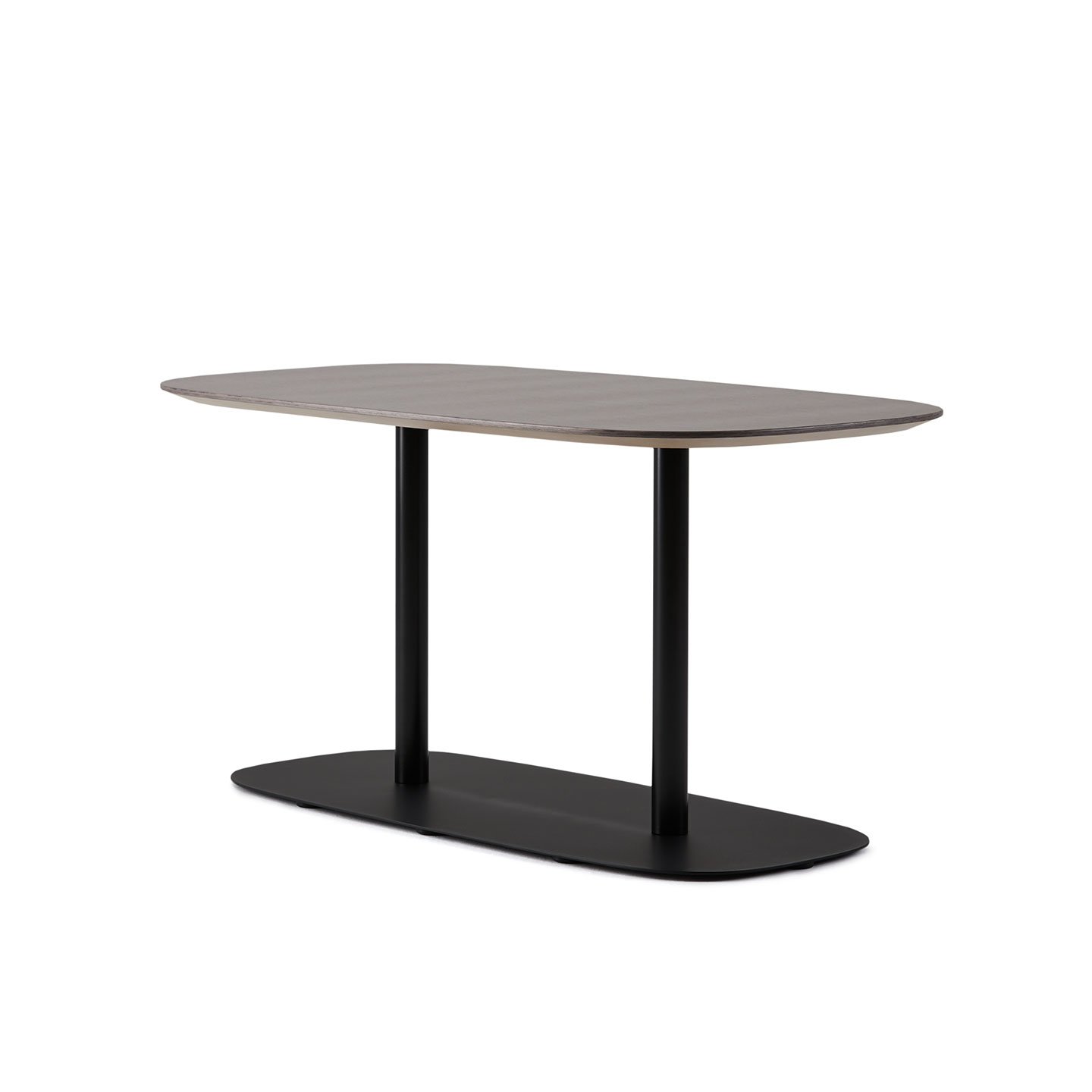 Haworth Pip Collaborative Table in grey with black base