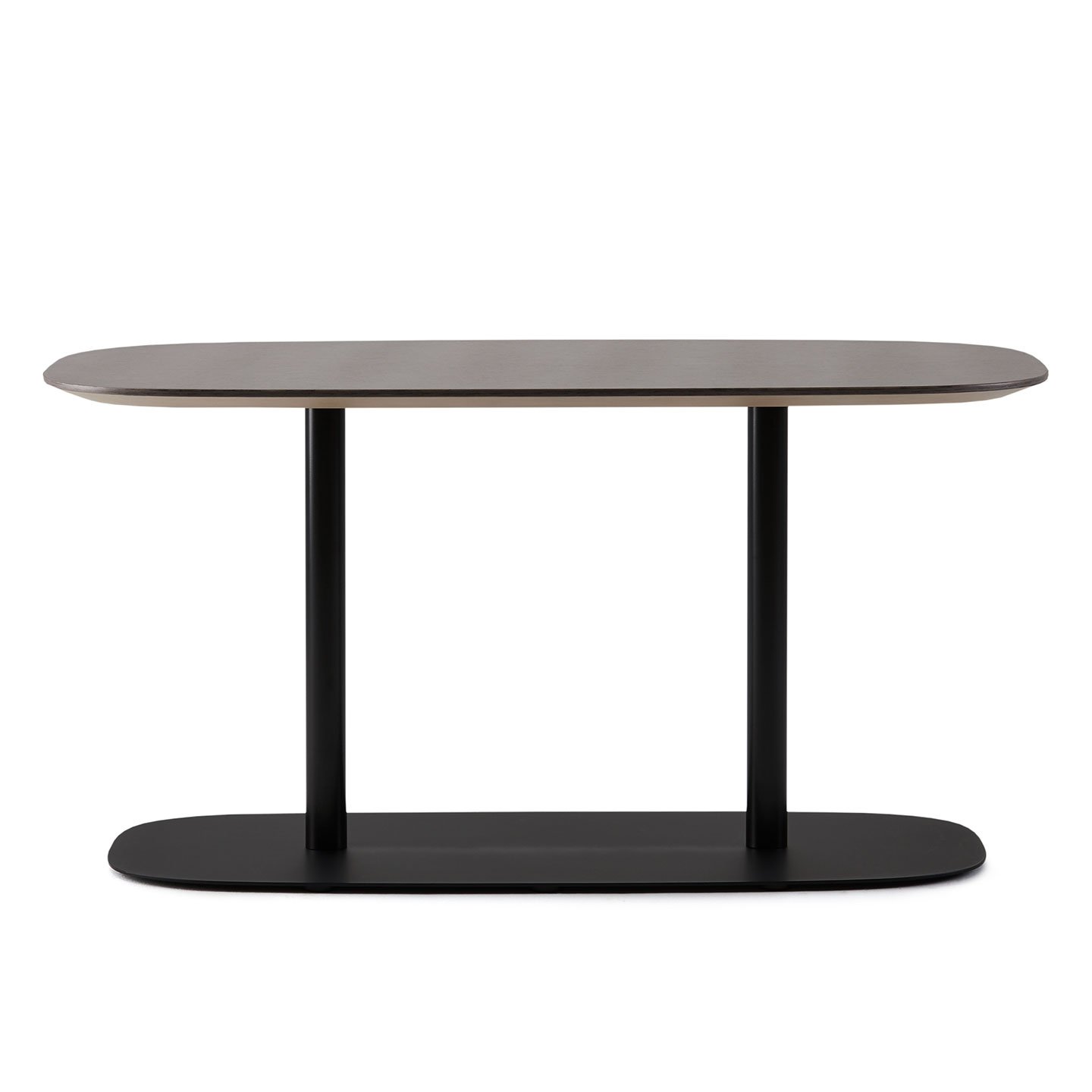 Haworth Pip Collaborative Table in grey with black base