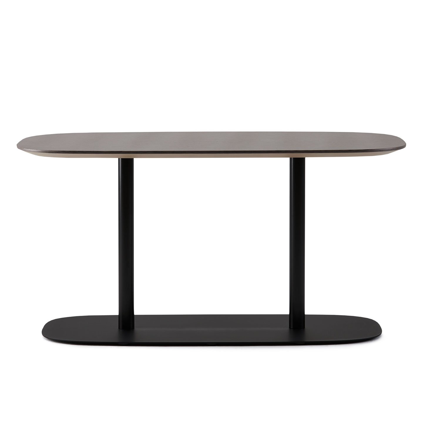 Haworth Pip Collaborative Table in grey with black base