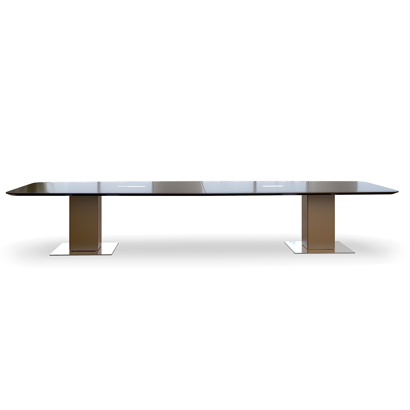Haworth Planes Conference Table with 2 legs and black top