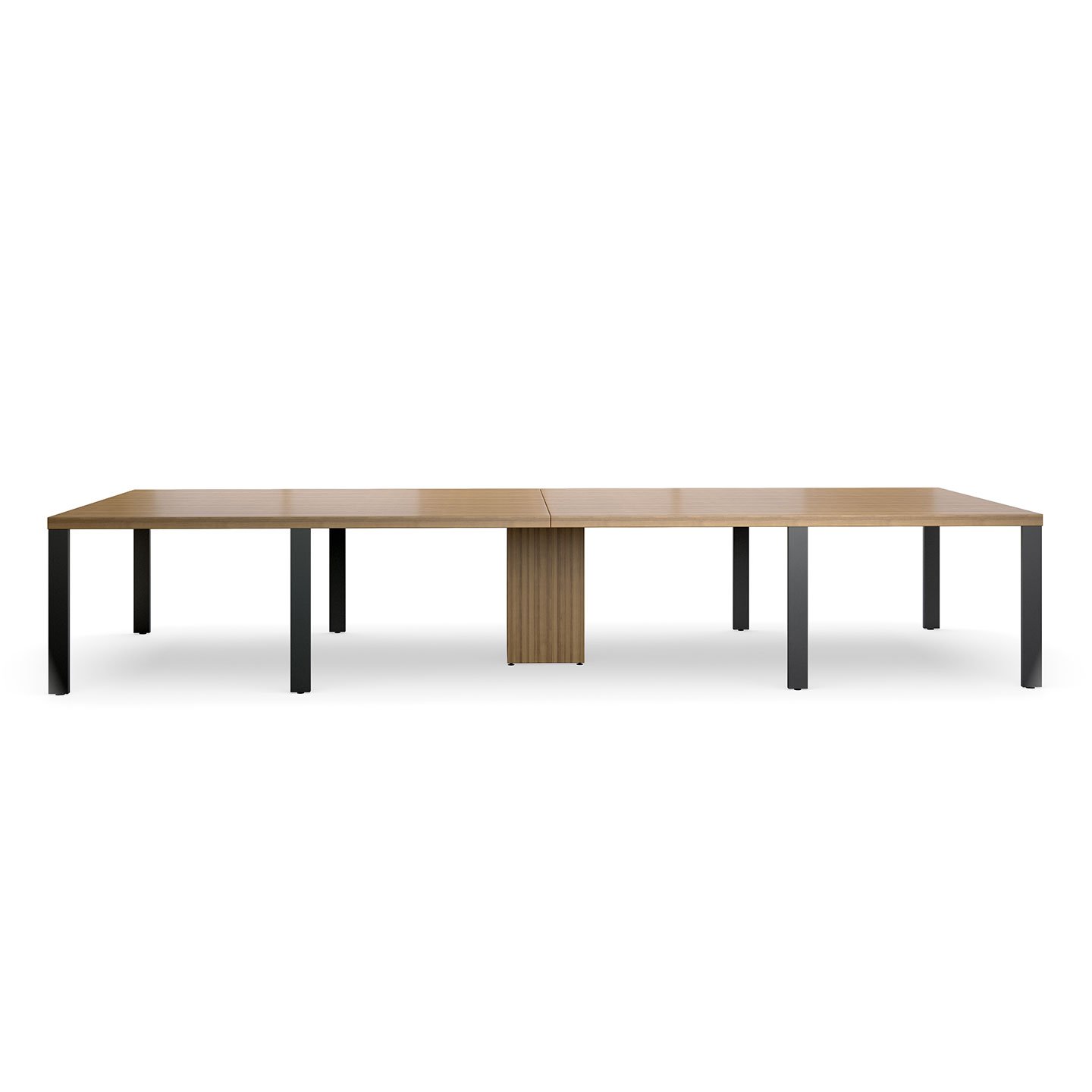 Haworth Planes Conference Table with a veneer top and black legs