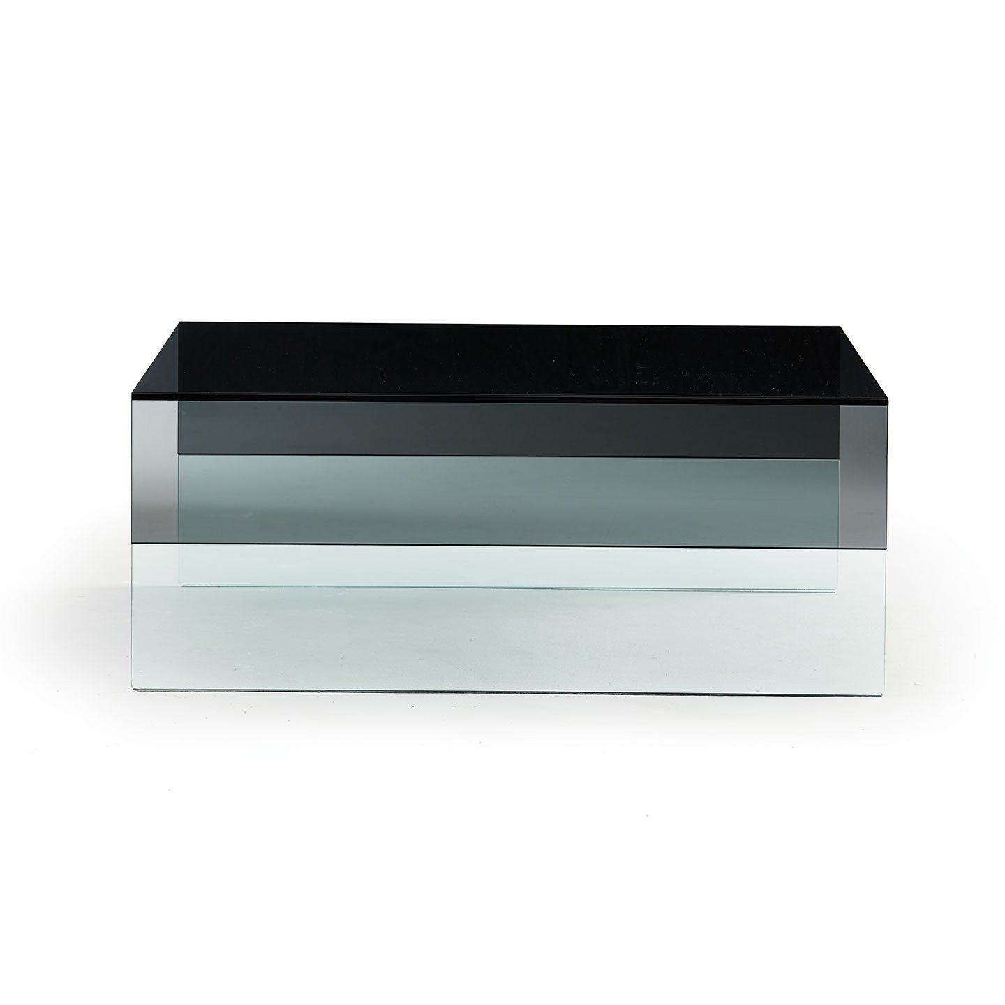 Haworth Smoke Table with rectangle shape and smoked glass