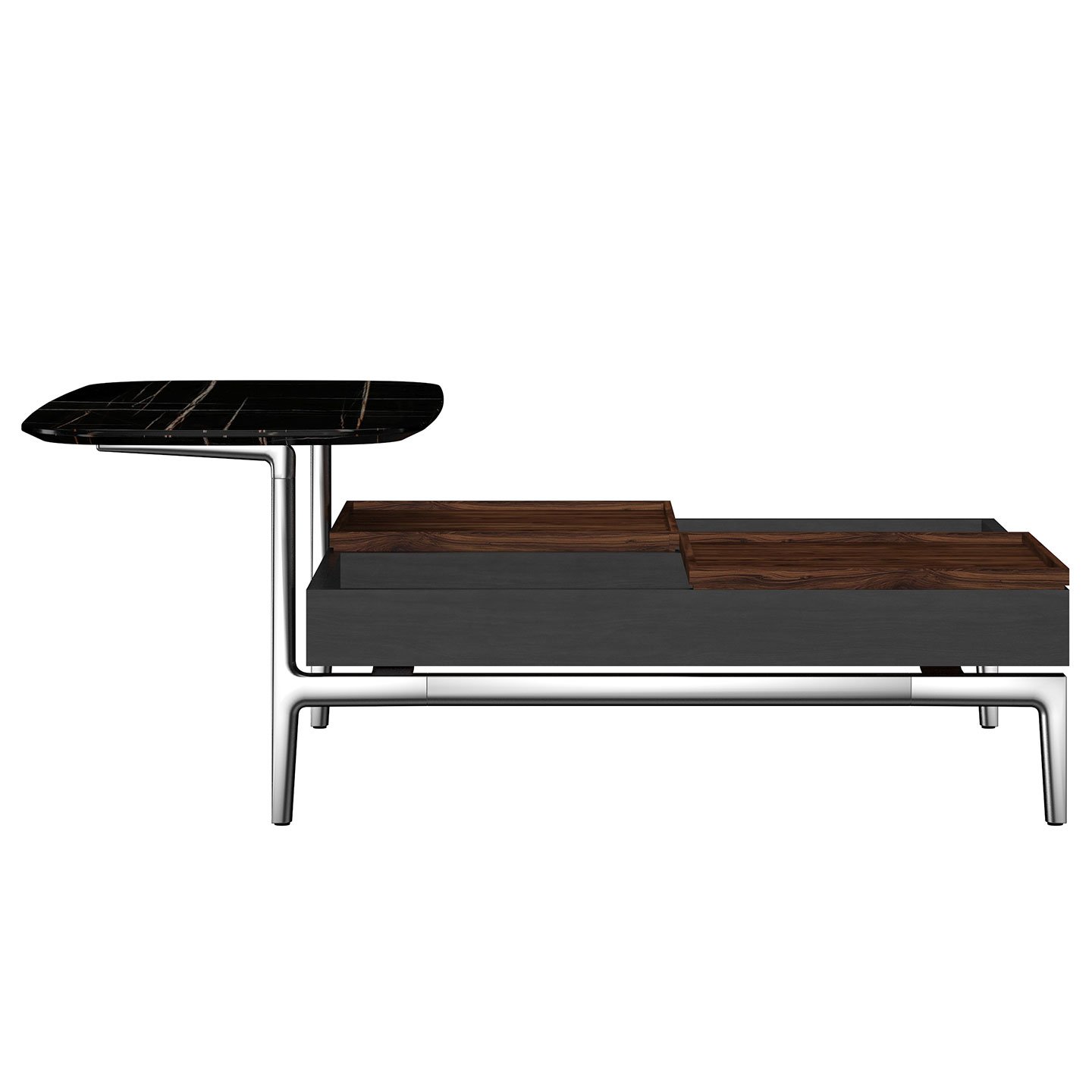 Haworth Volage Table double tier coffee table in sahara noir 