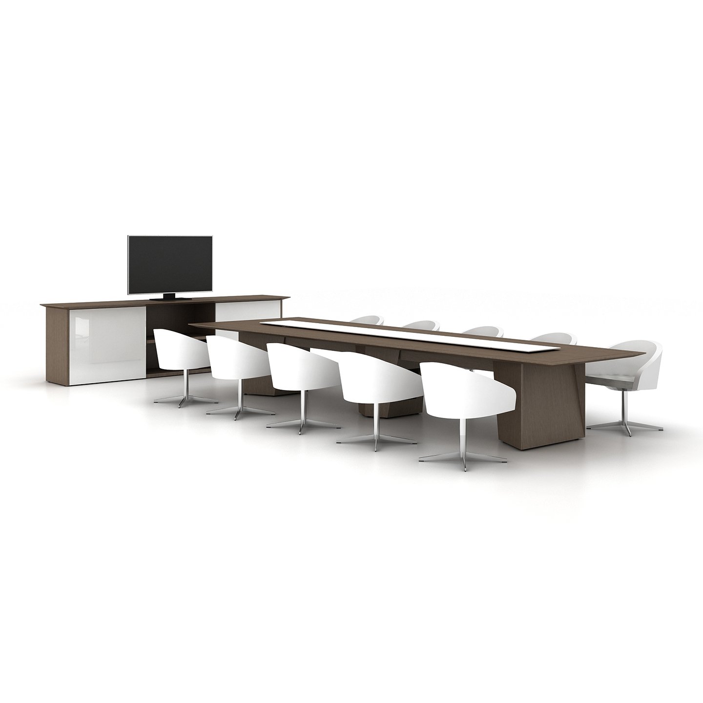 Haworth Wood Conference table in conference room mock up
