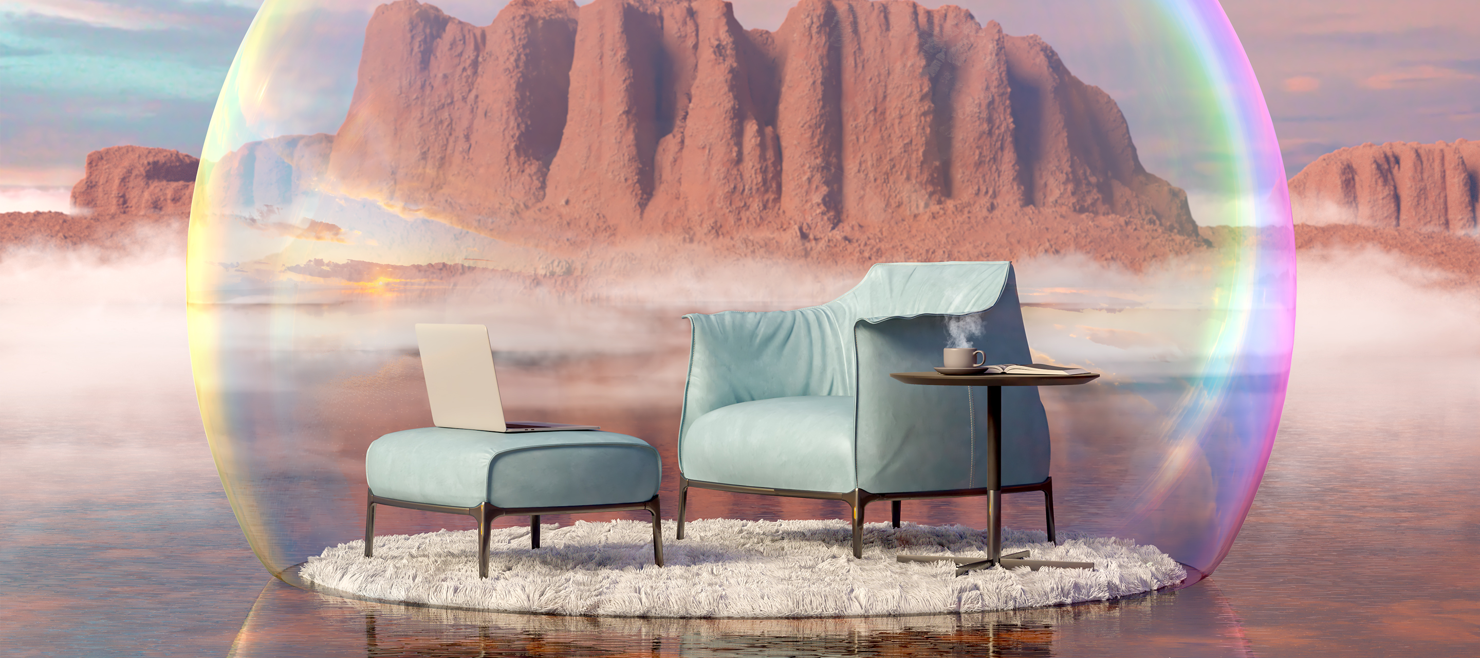 Haworth Archibald lounge chair in a graphic representation view 1