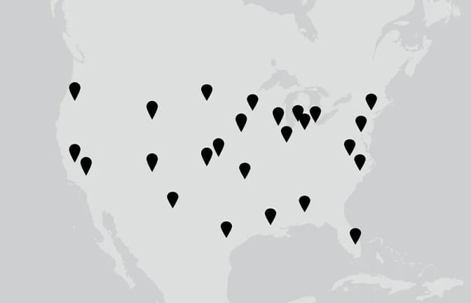 Haworth Dealers on the map
