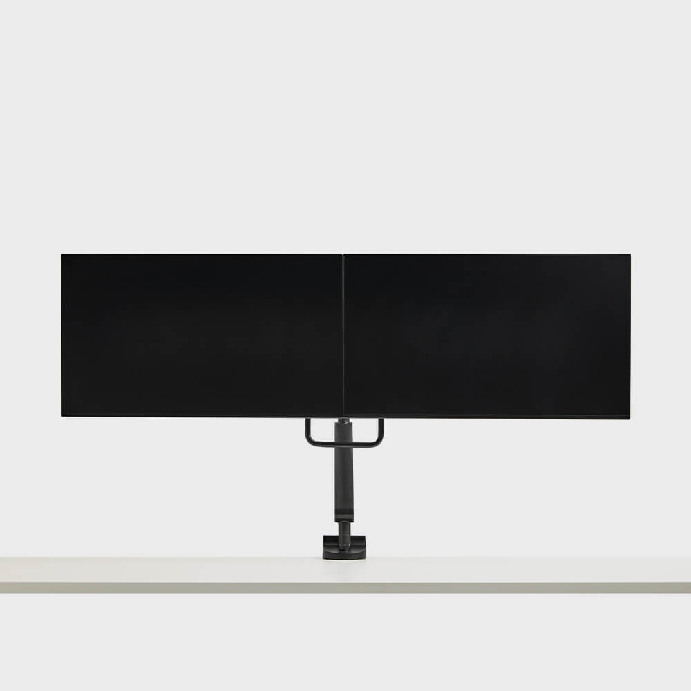 Belong Monitor Arm with Dual-Mount Crossbar - Charcoal (TR-K)