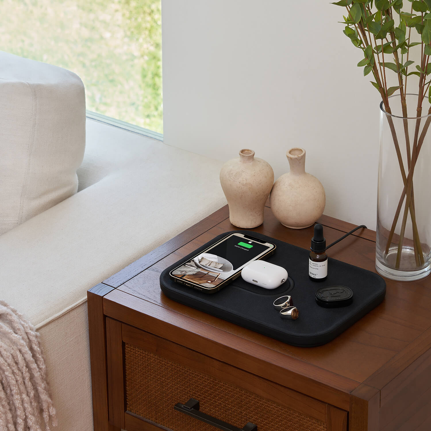 Mag:3 Wireless Charger Tray - Linen / Charcoal (CF-BK)