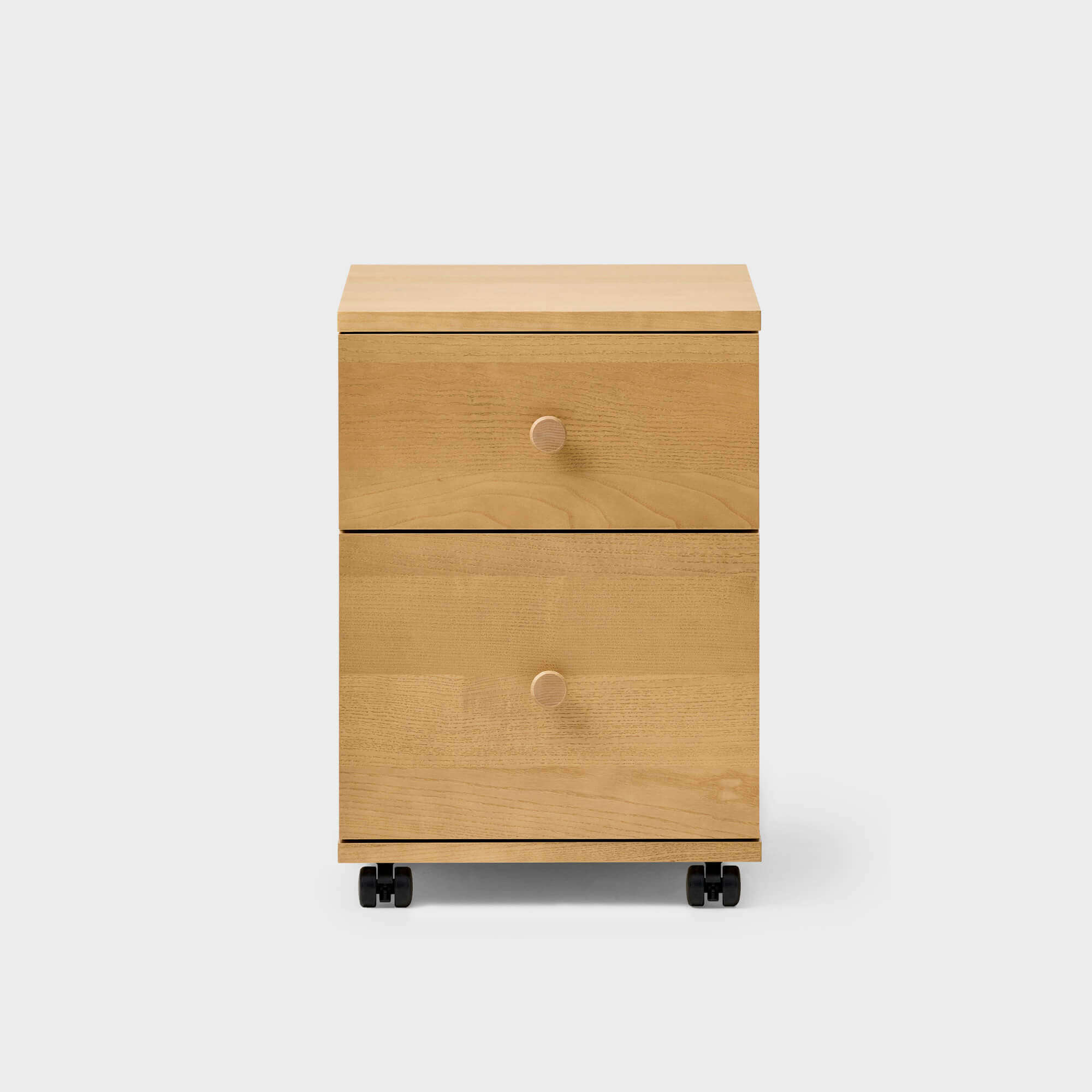 Wood File Cabinet - White Oak Stain (WD_WO)