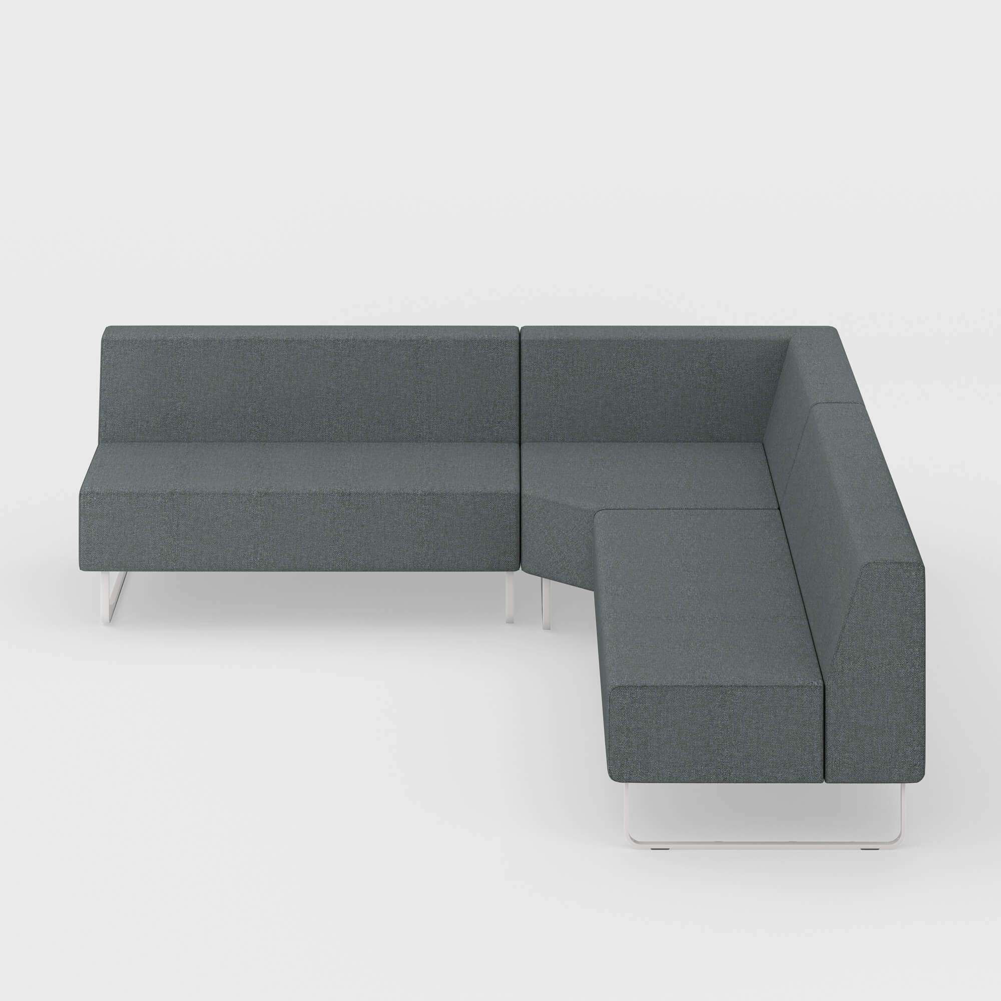 Riverbend Three-Piece Modular Sectional - 3-Piece Square Corner / Steel (4H-FT) / Plaster (TR-TW)