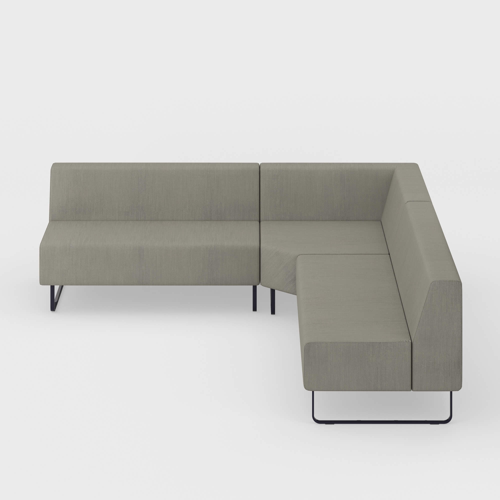 Riverbend Three-Piece Modular Sectional - 3-Piece Square Corner / Pebble (SY-124) / Pitch (TR-TF)
