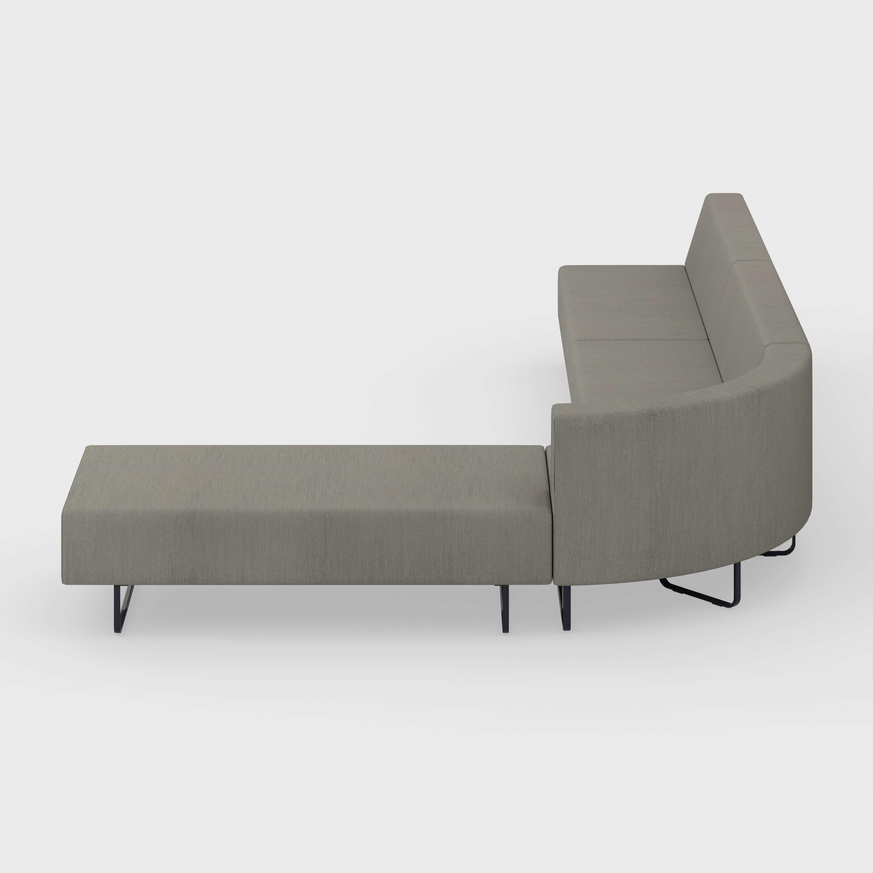 Riverbend Four-Piece Modular Sectional - 4-Piece Round Corner / Pebble (SY-124) / Pitch (TR-TF)