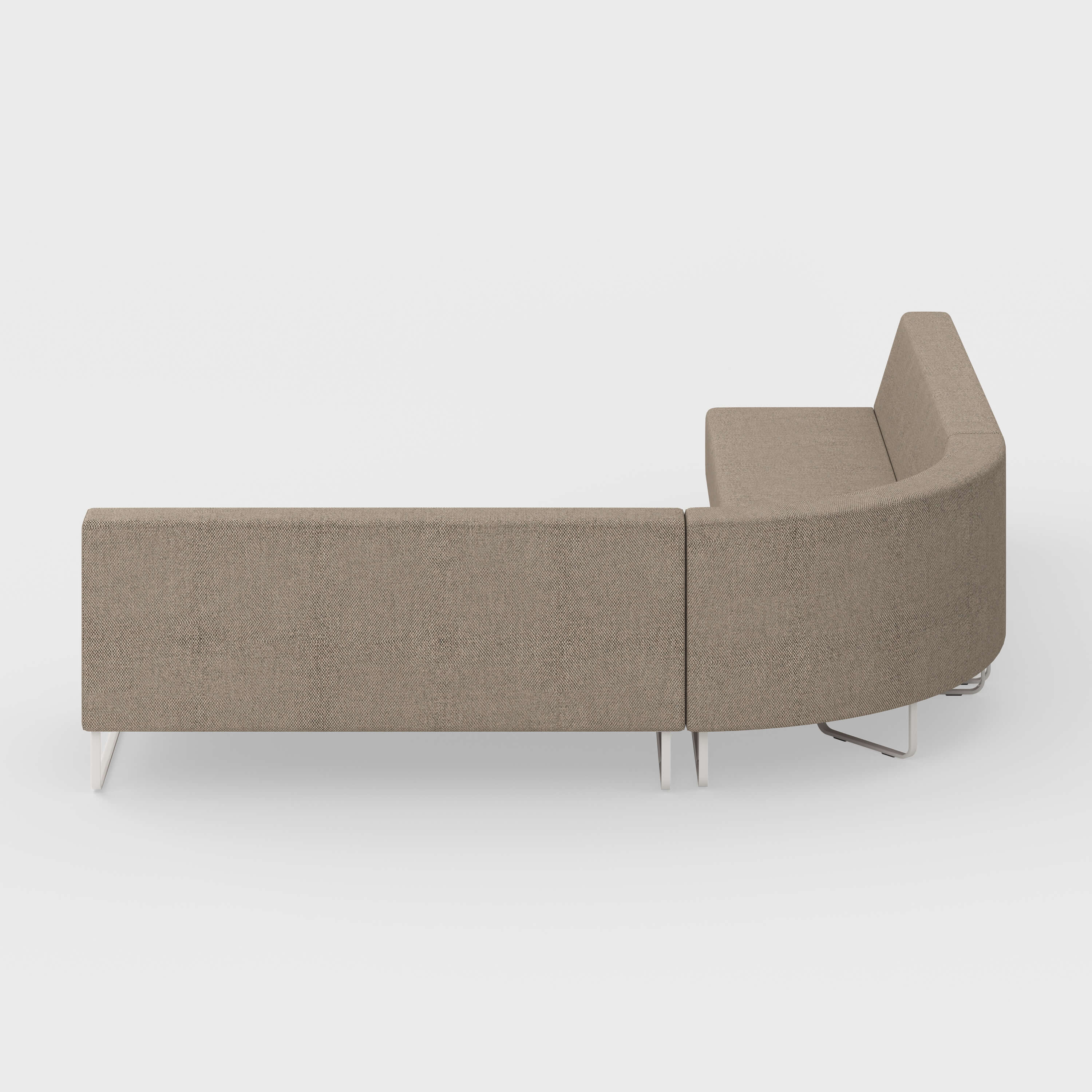Riverbend Three-Piece Modular Sectional - 3-Piece Round Corner / Stone (6M-AR) / Plaster (TR-TW)