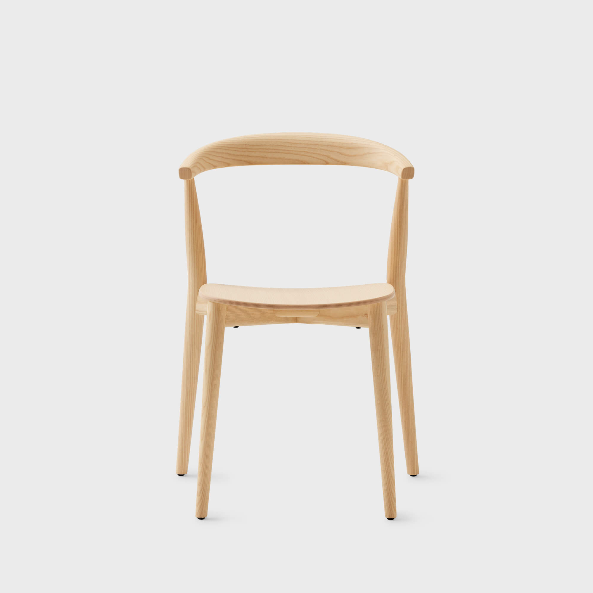 Newood Light Stacking Side Chair - White Stained Ash (E4-113)