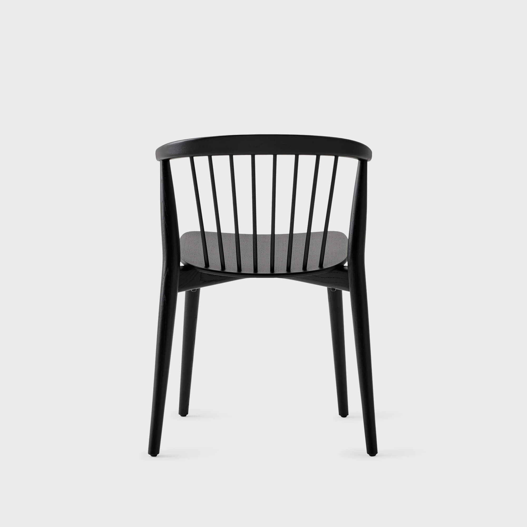 Newood Stacking Side Chair - Black Stained Ash (E4-112)