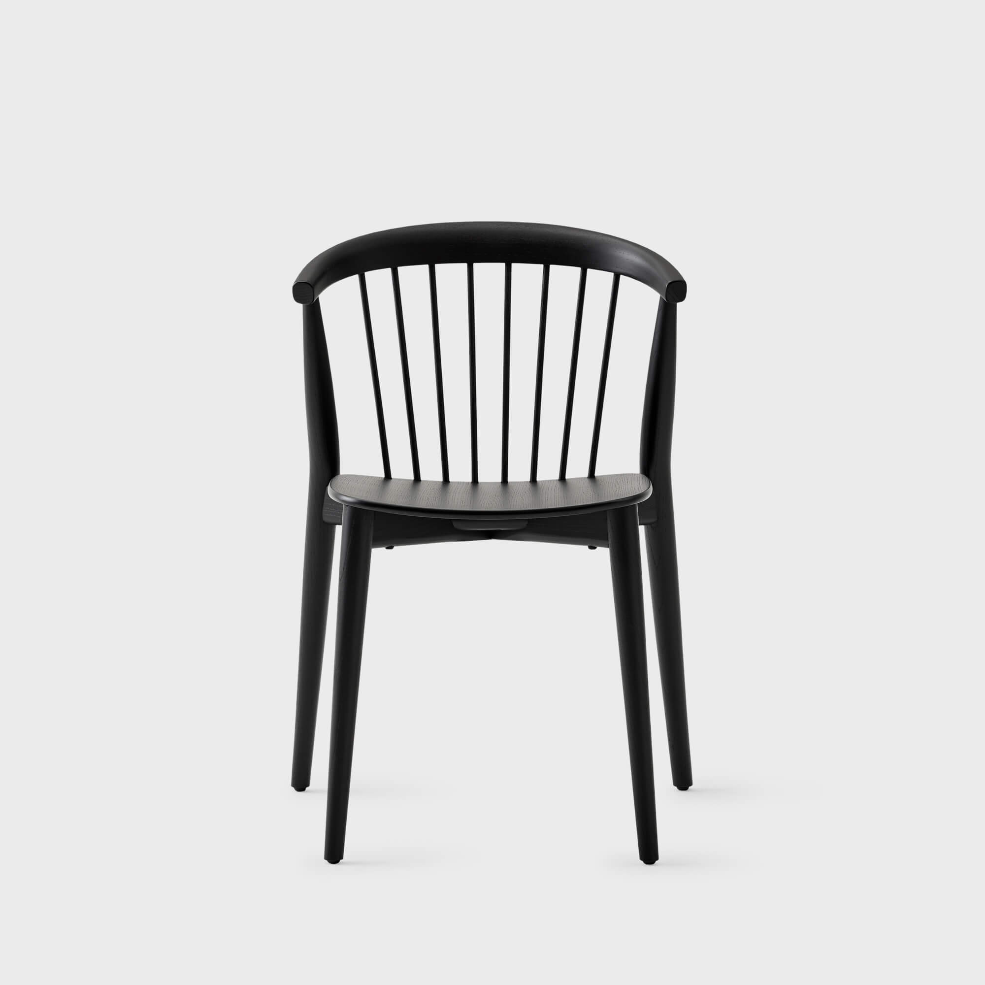 Newood Stacking Side Chair - Black Stained Ash (E4-112)