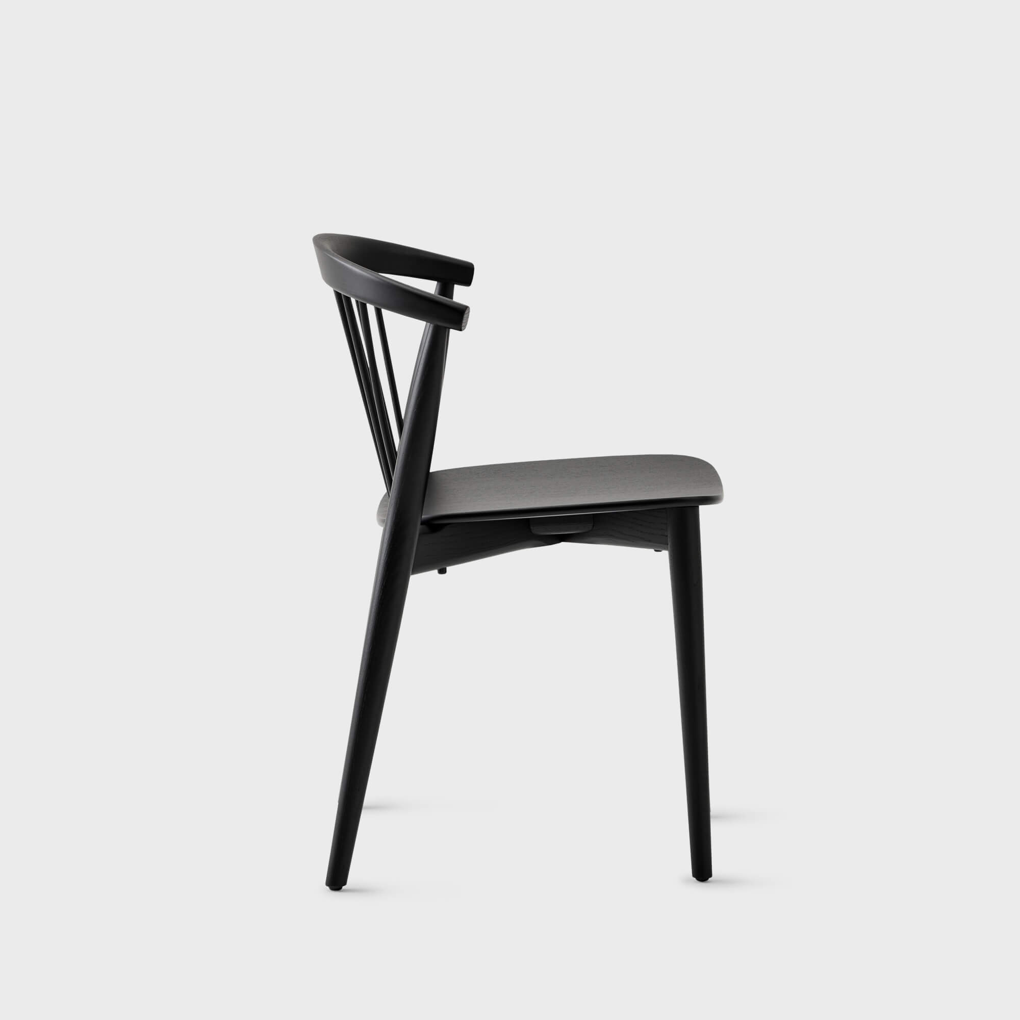 Newood Stacking Side Chair - Black Stained Ash (E4-112)