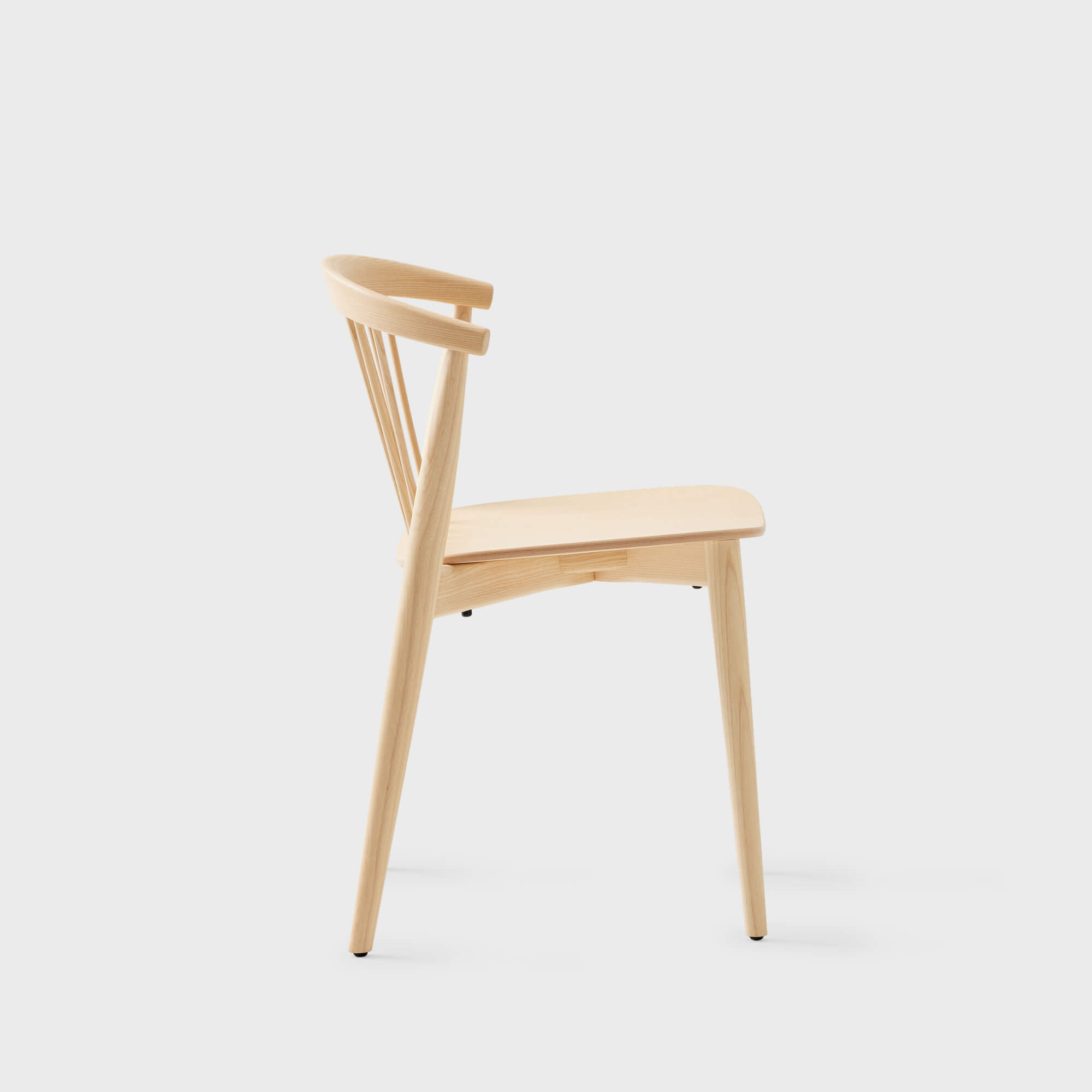 Newood Stacking Side Chair - White Stained Ash (E4-113)