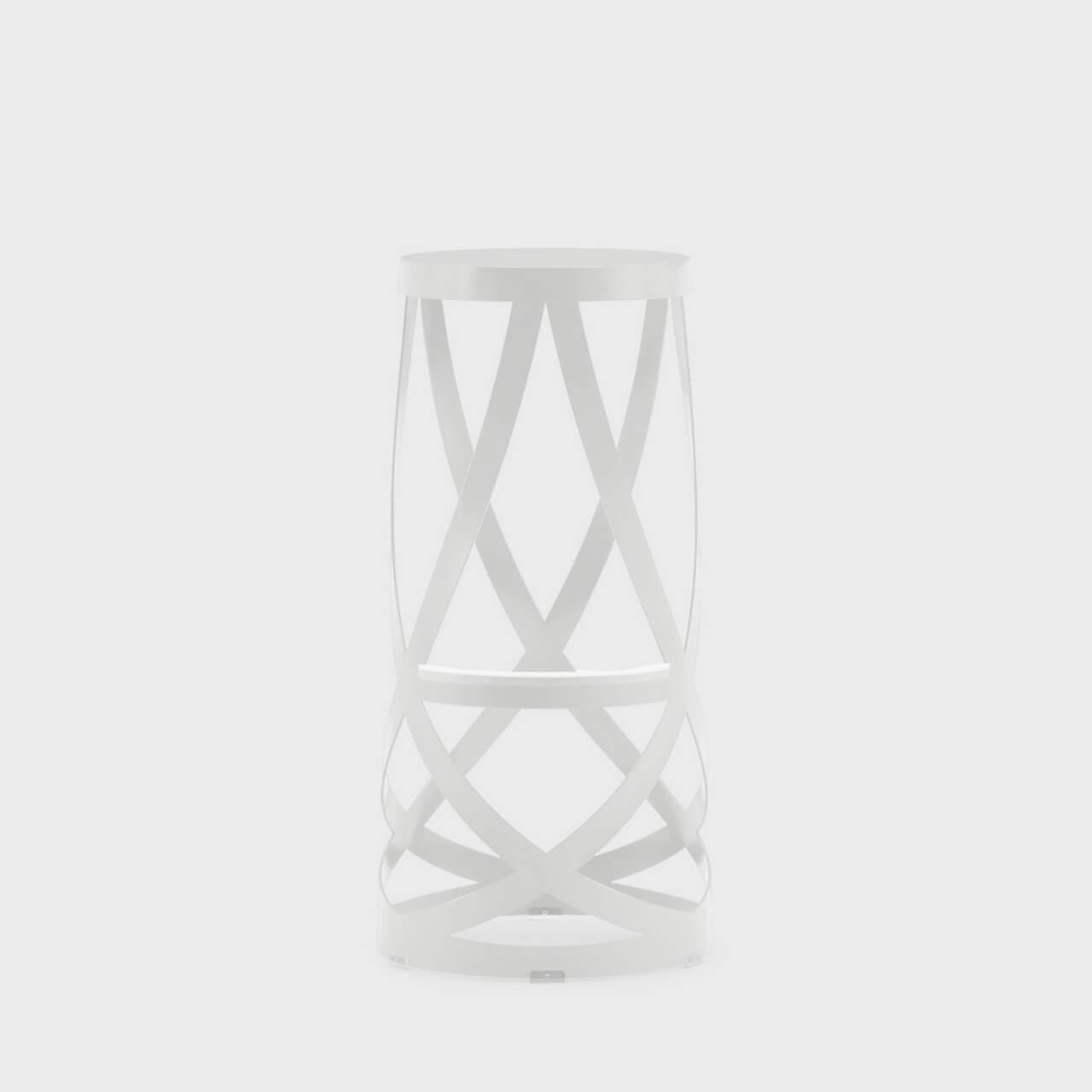 Ribbon Stool - Matte White (6R-1)
