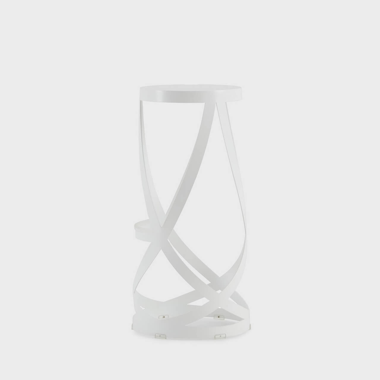 Ribbon Stool - Matte White (6R-1)