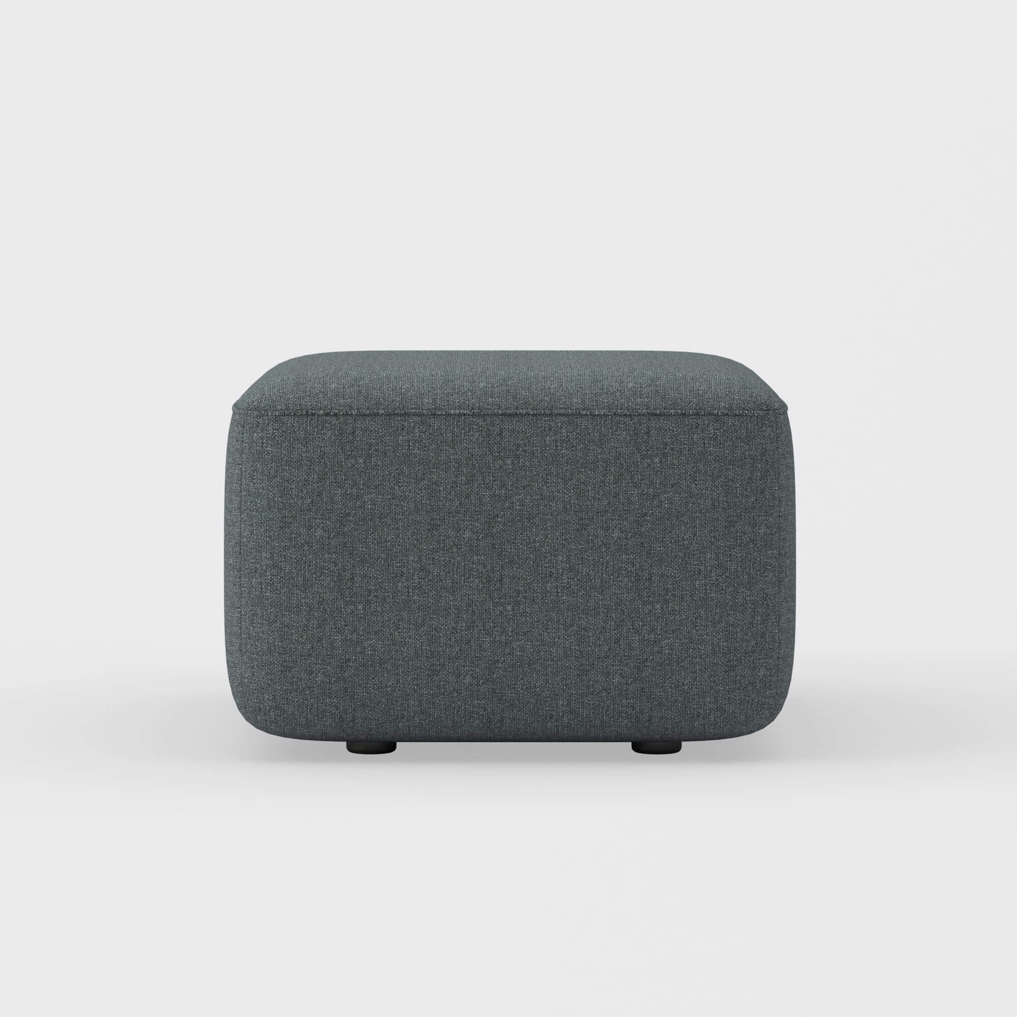 Pebble Ottoman - Small / Hard / Steel (4H-FT)