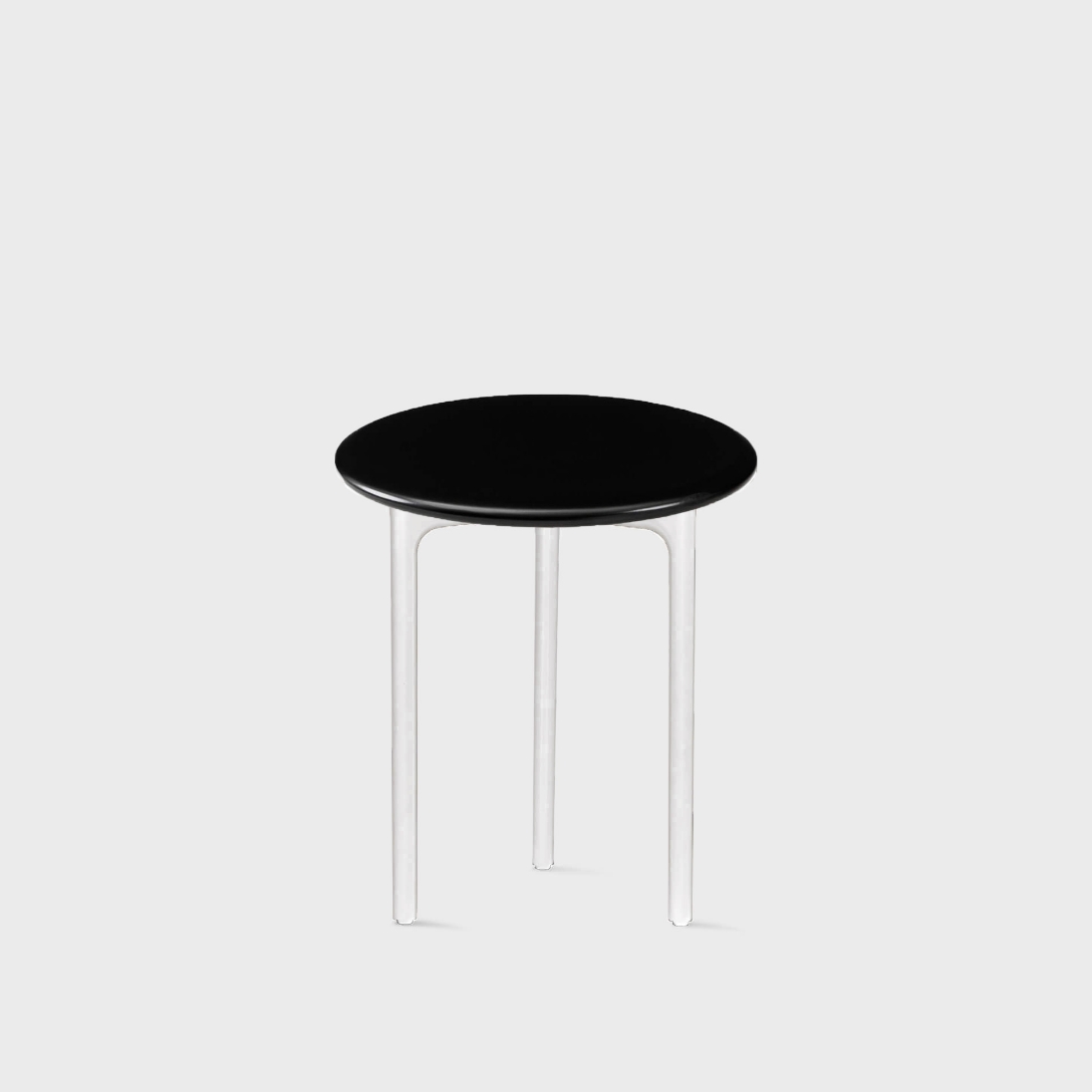Sprig Side Table - Tall / Black (PW-F) / Smooth Plaster (TR-PLS)