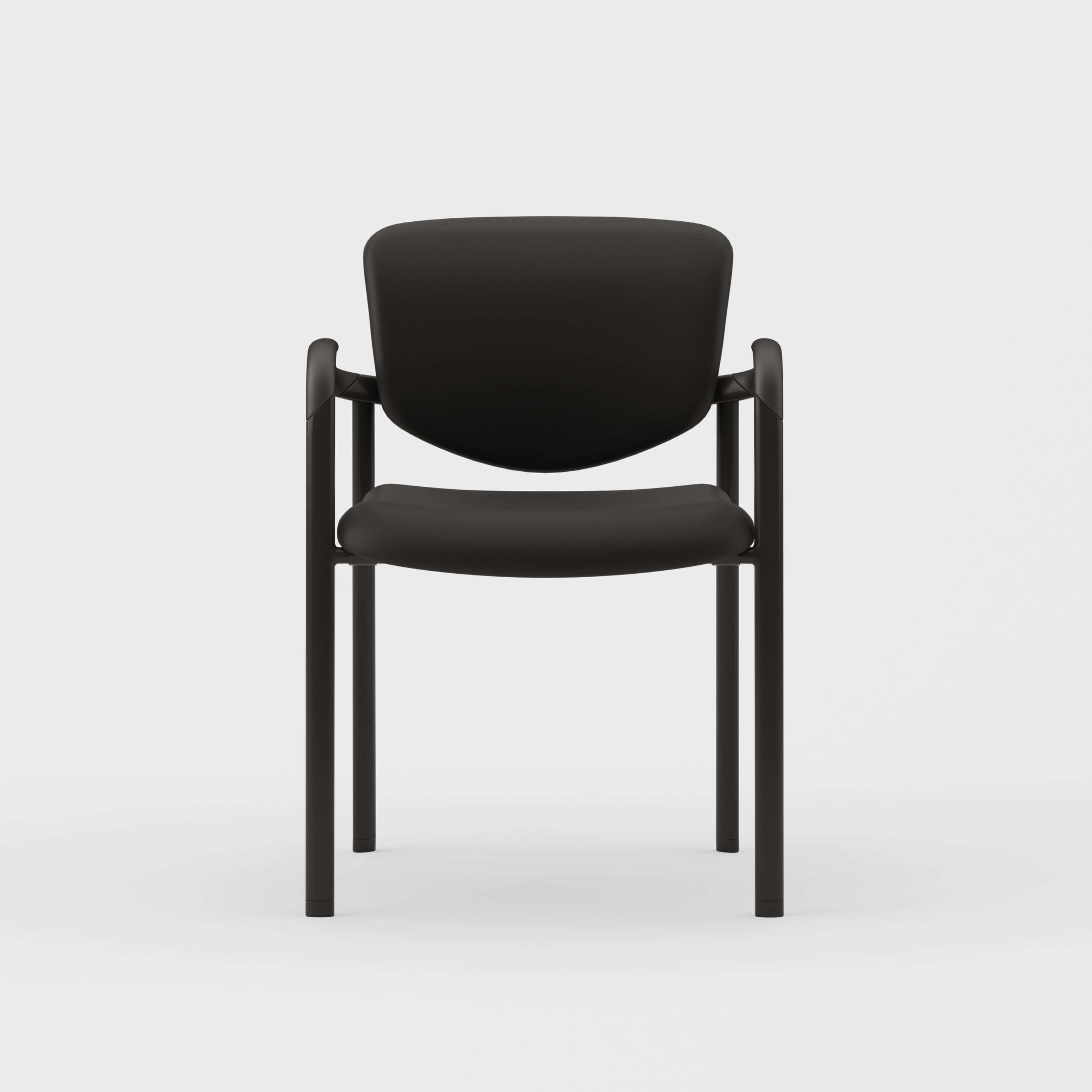 Improv Stacking Chair - Black Vegan Leather (XJ-BL) / Yes