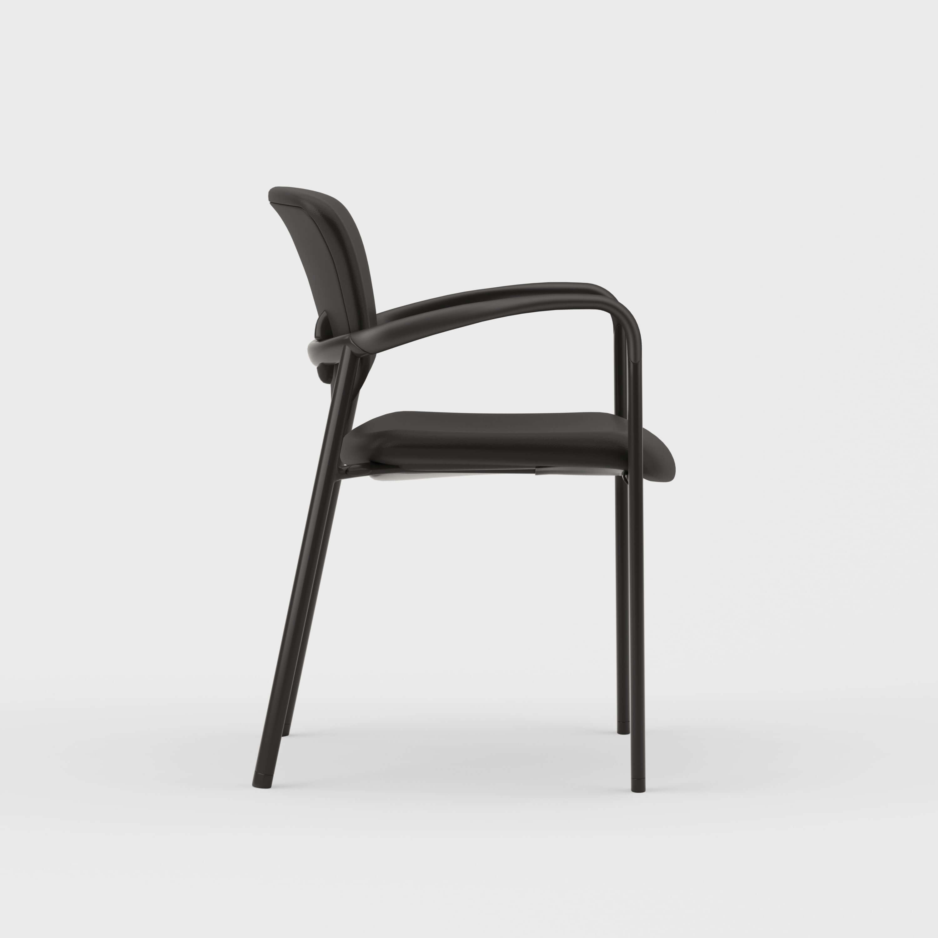 Improv Stacking Chair - Black Vegan Leather (XJ-BL) / Yes