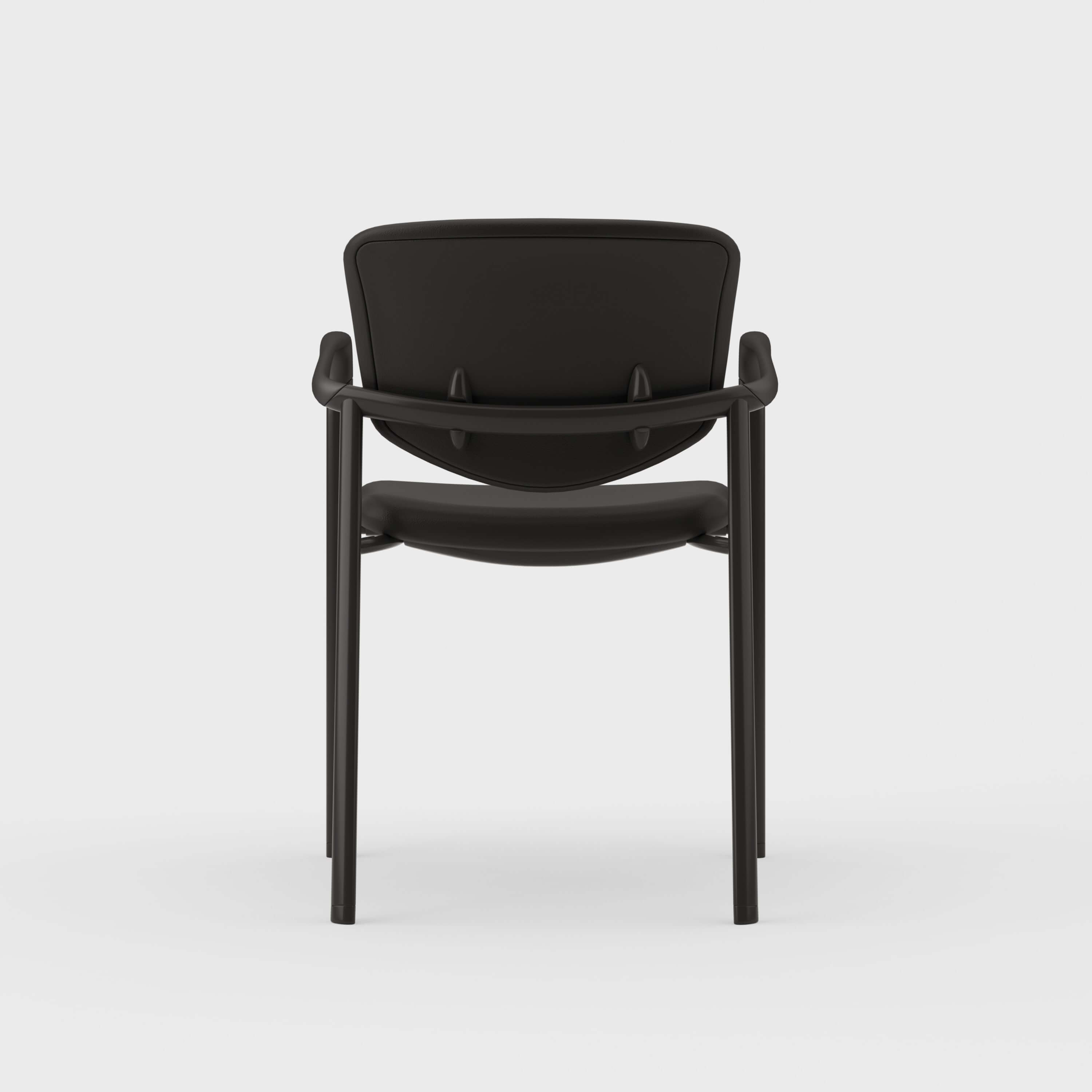 Improv Stacking Chair - Black Vegan Leather (XJ-BL) / Yes